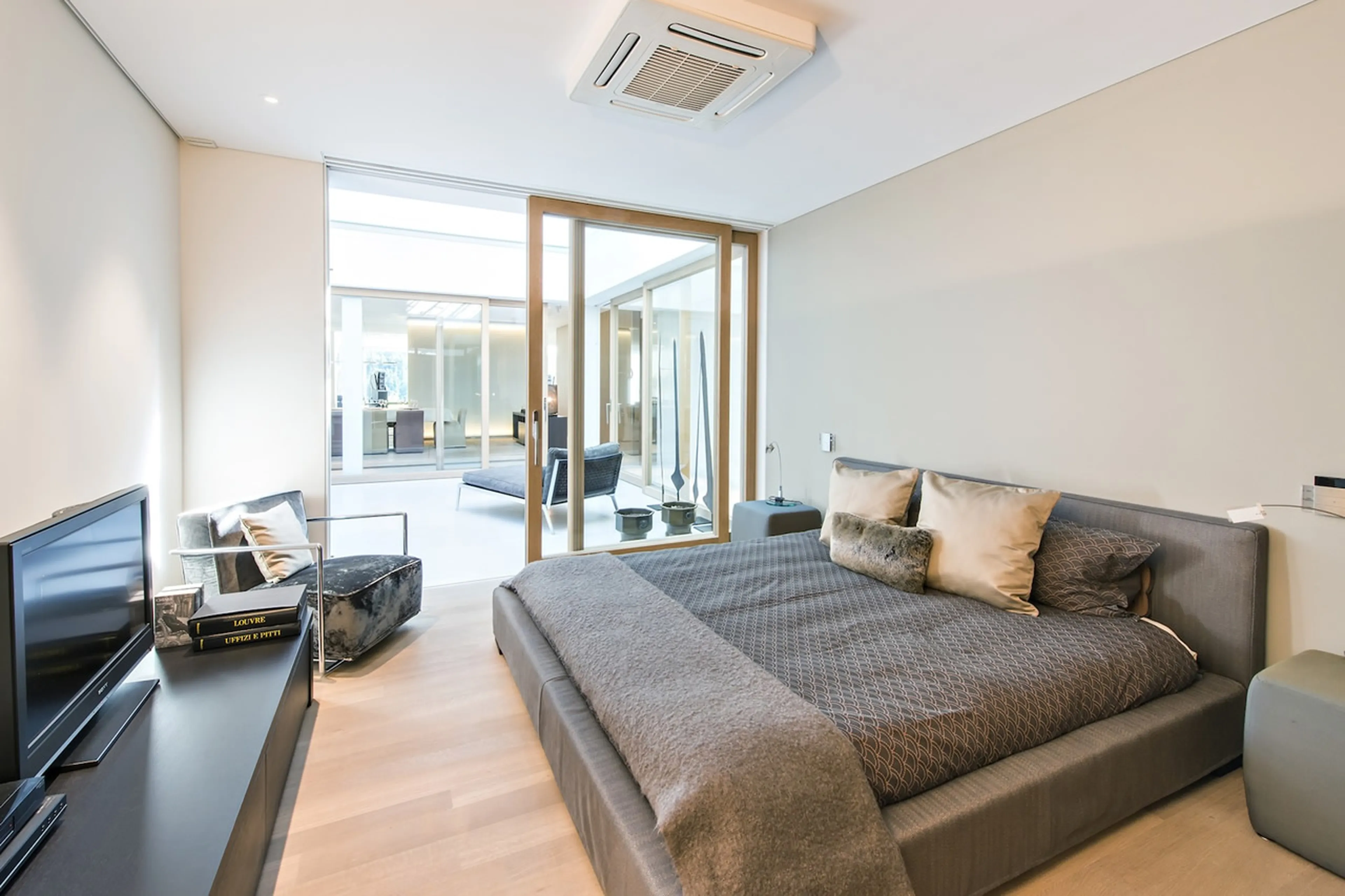 Double bedroom at The Loft in St Moritz