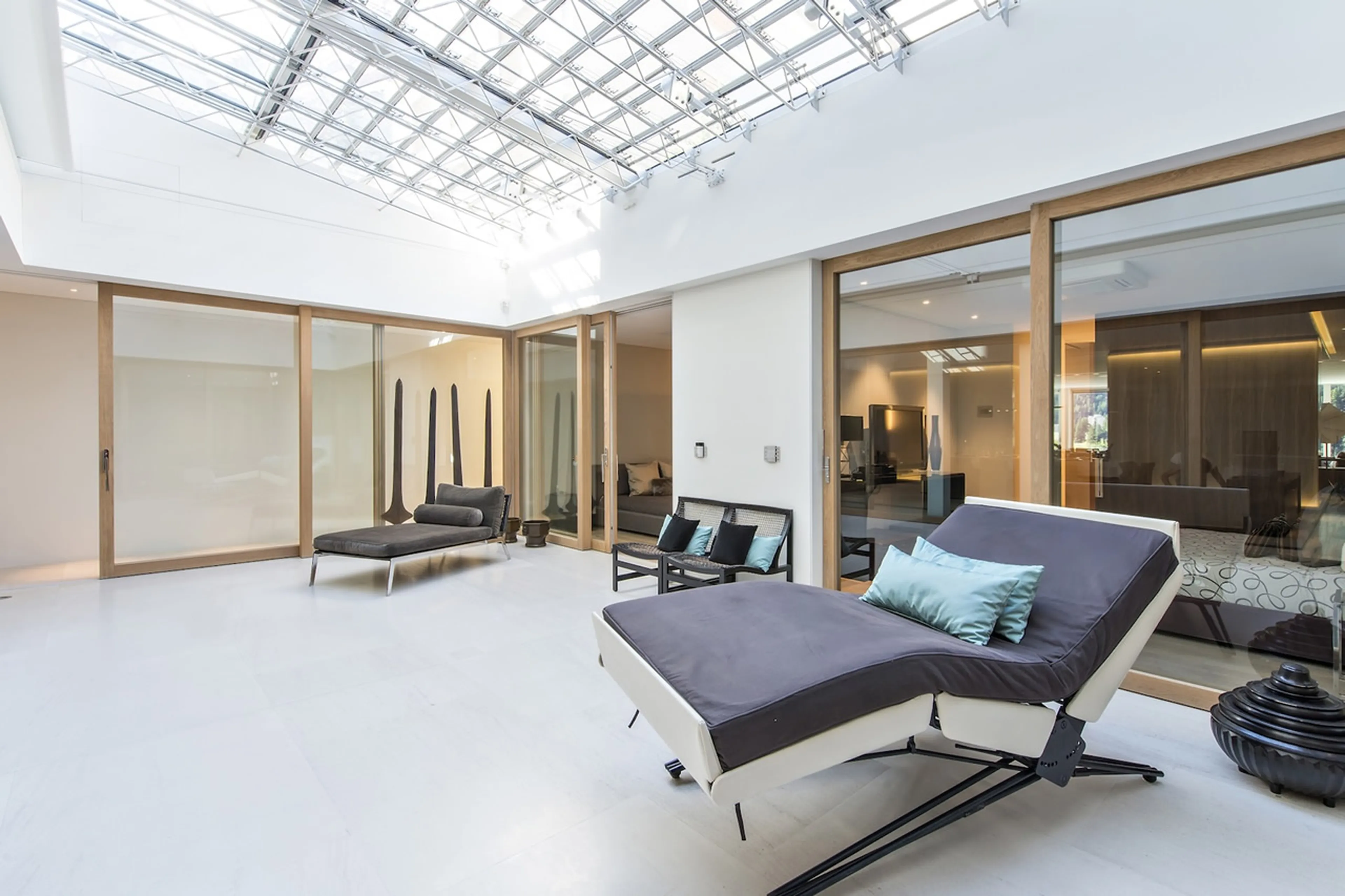 Inner courtyard at The Loft in St Moritz