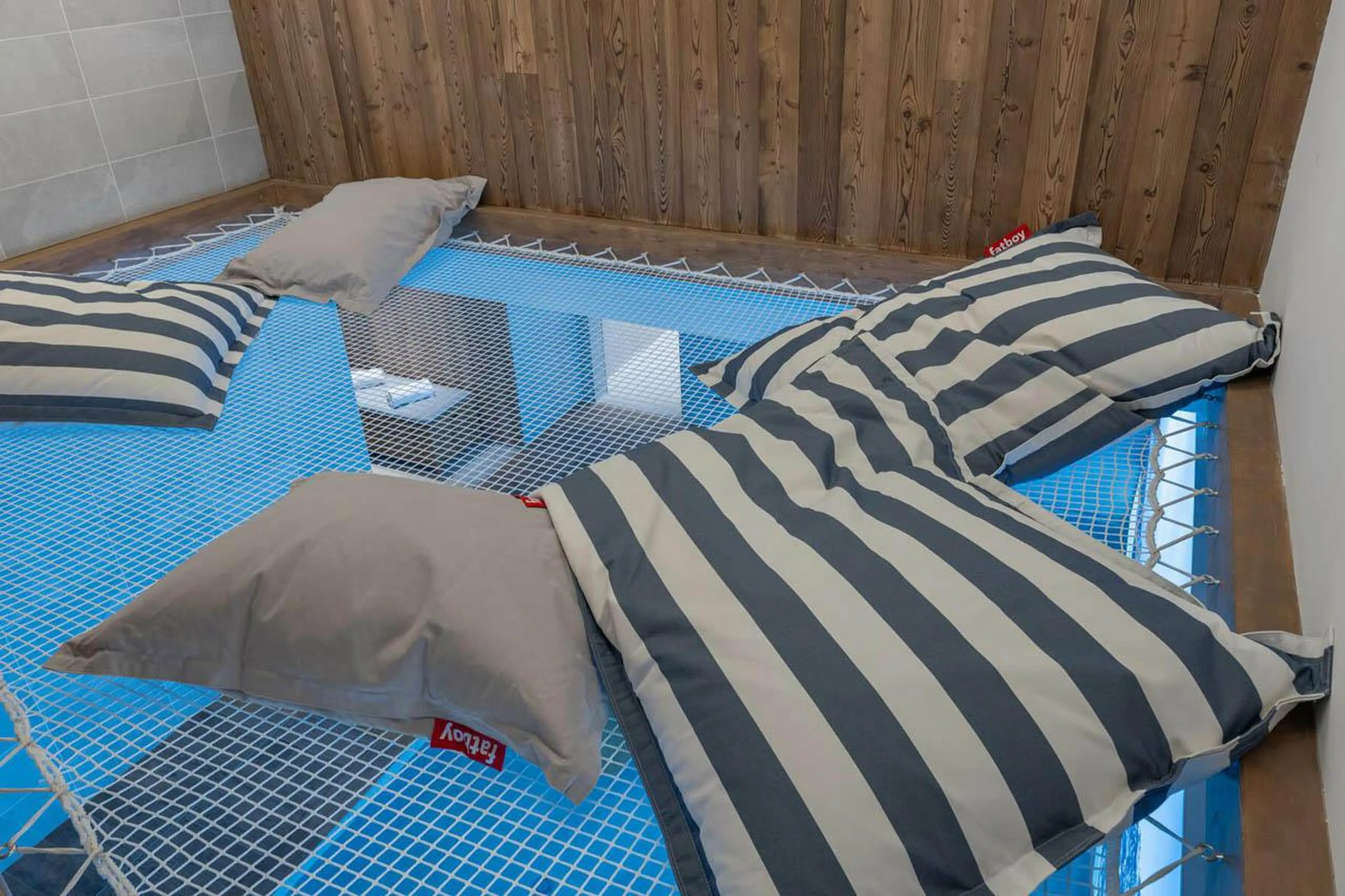 Relaxation space above swimming pool at Apartment Tintoretto in Courchevel 1850