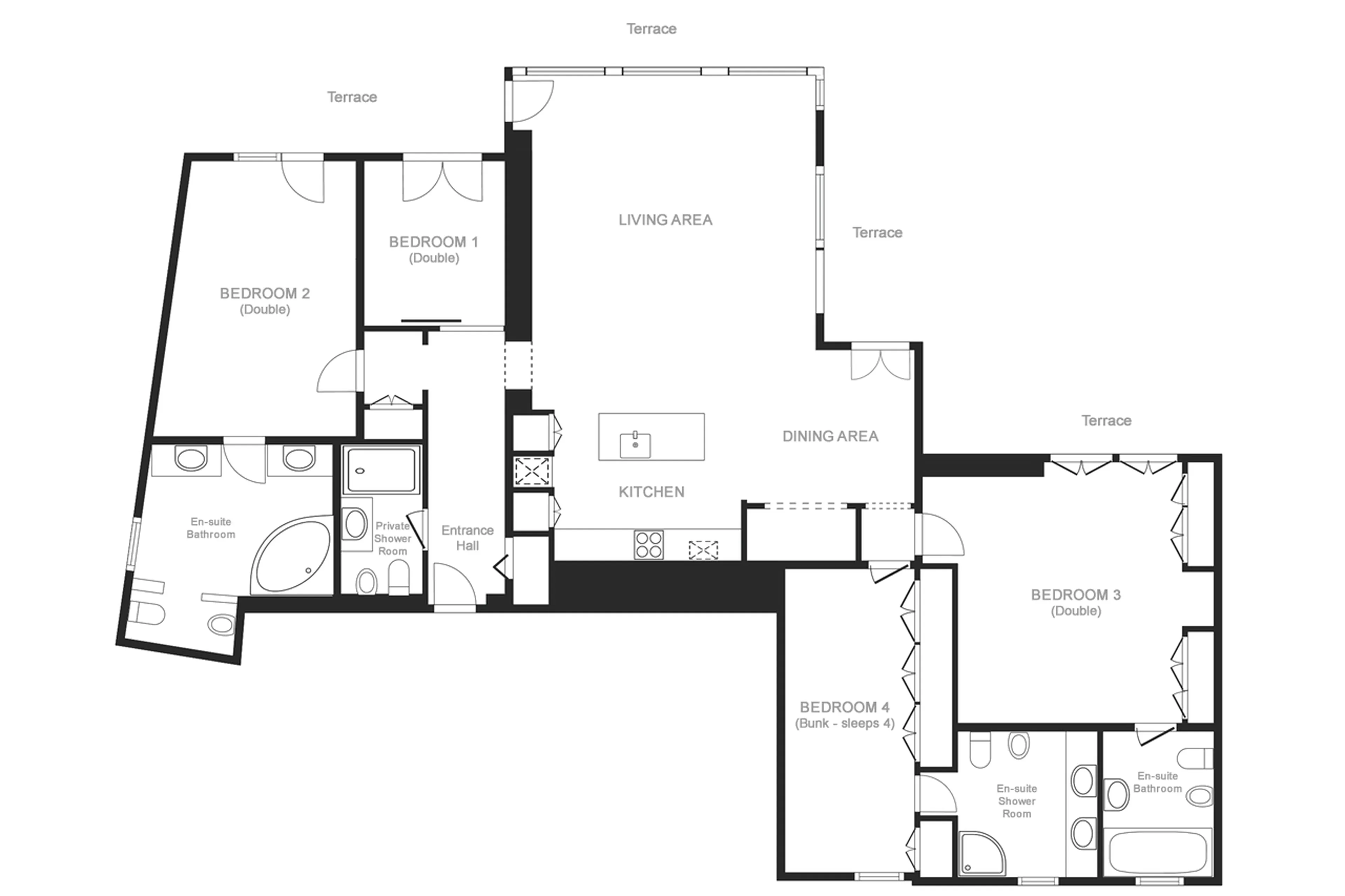 Floor plan of Apartment Tobias in St Moritz