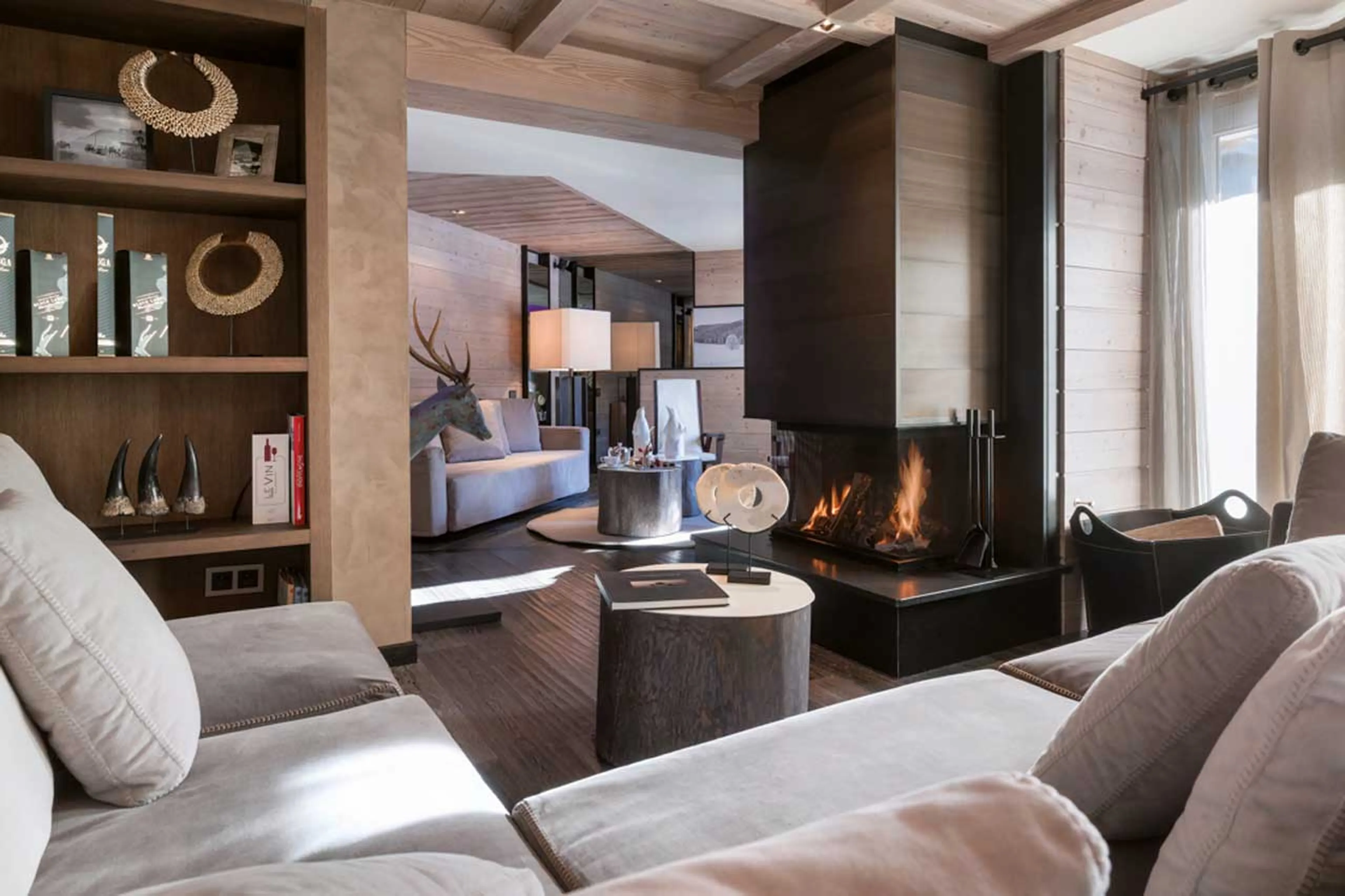 Living room at Apartment Topaz in Courchevel 1850