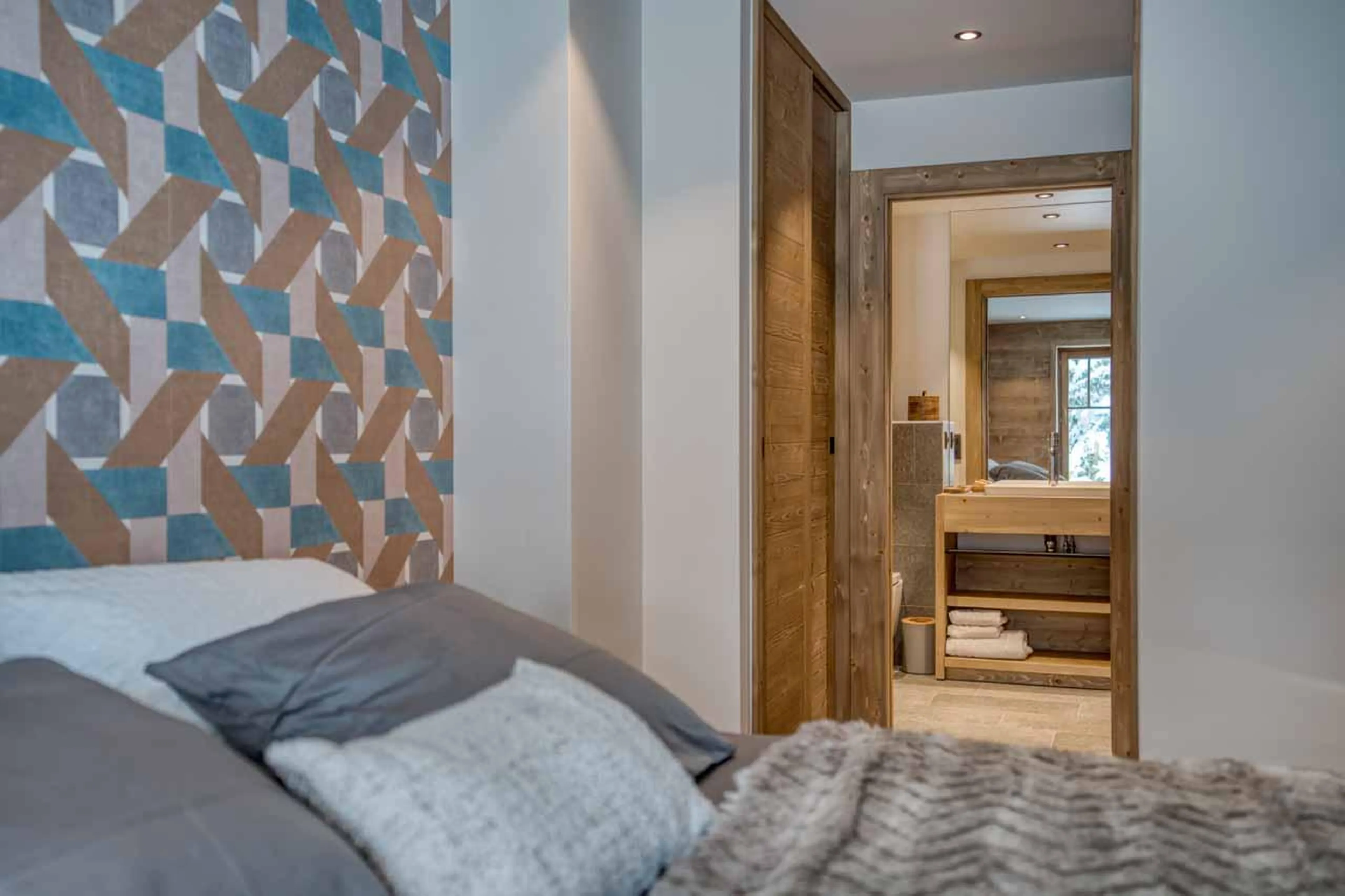 Entrance to shower room at Apartment Tourmaline in Megeve