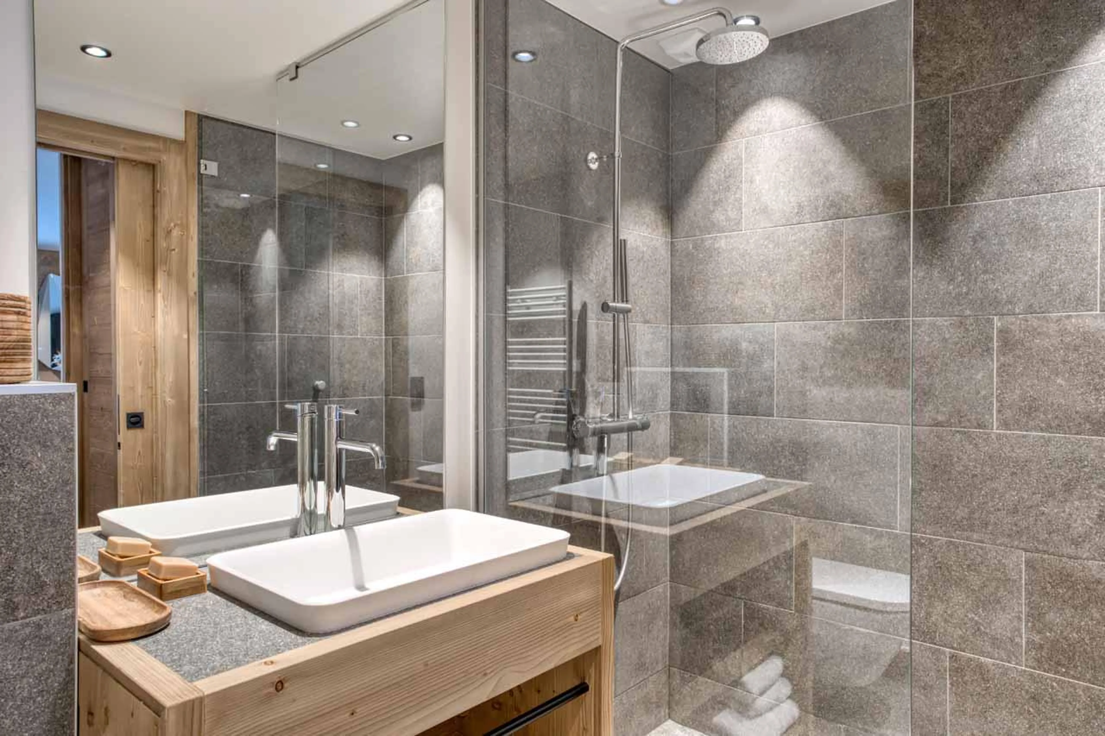 Shower room at Apartment Tourmaline in Megeve
