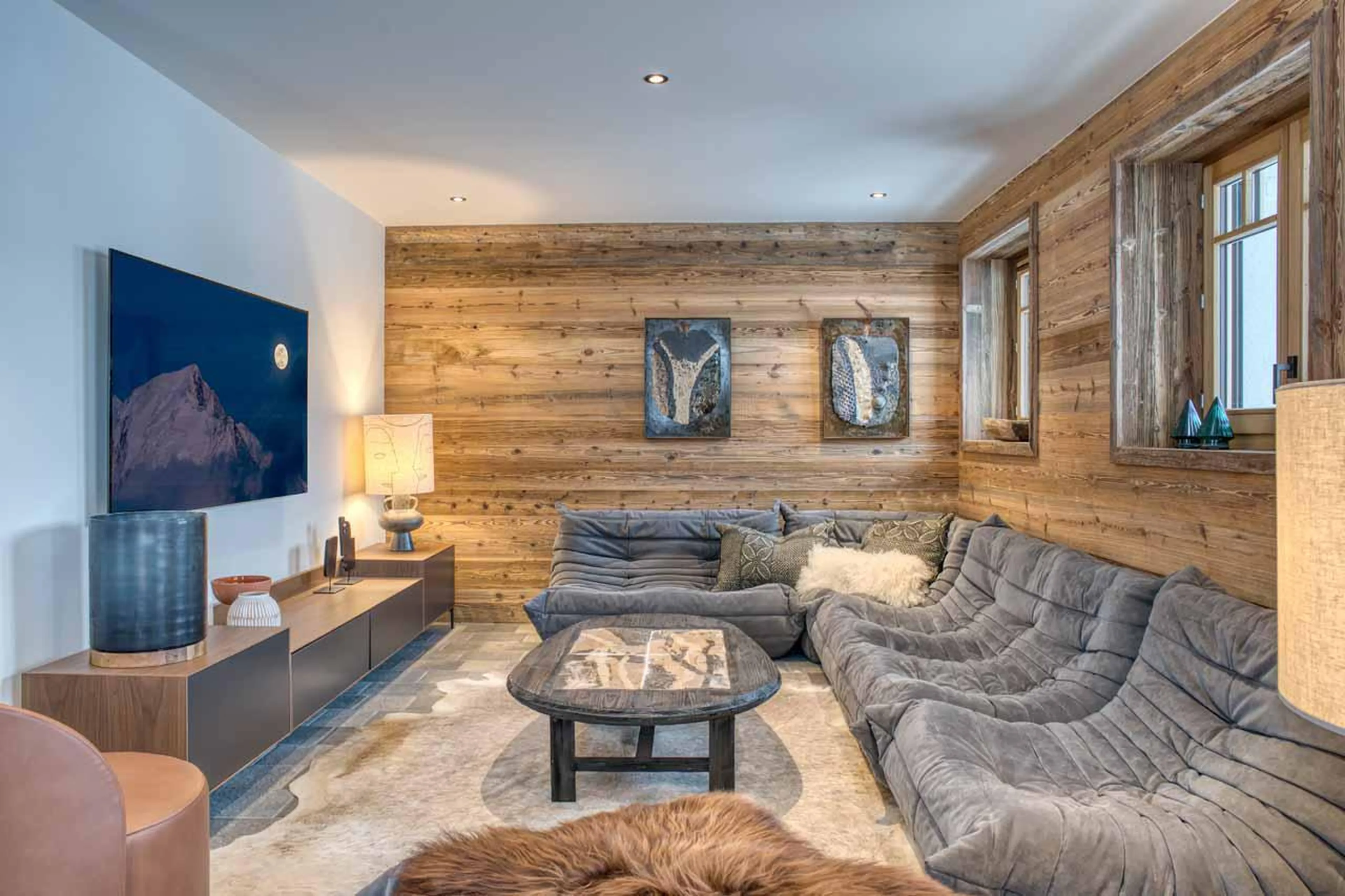 Living room at Apartment Tourmaline in Megeve