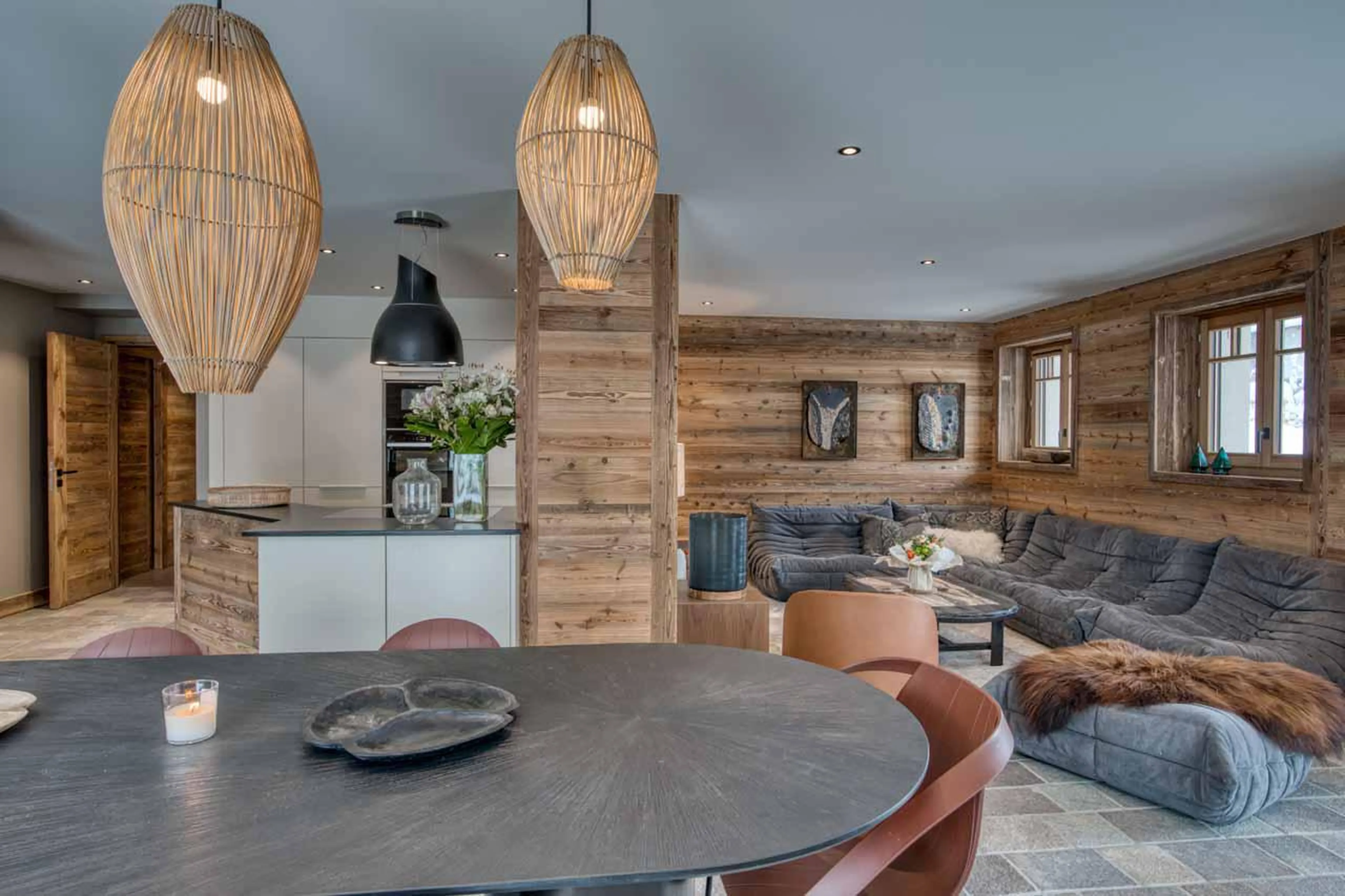 Dining area at Apartment Tourmaline in Megeve