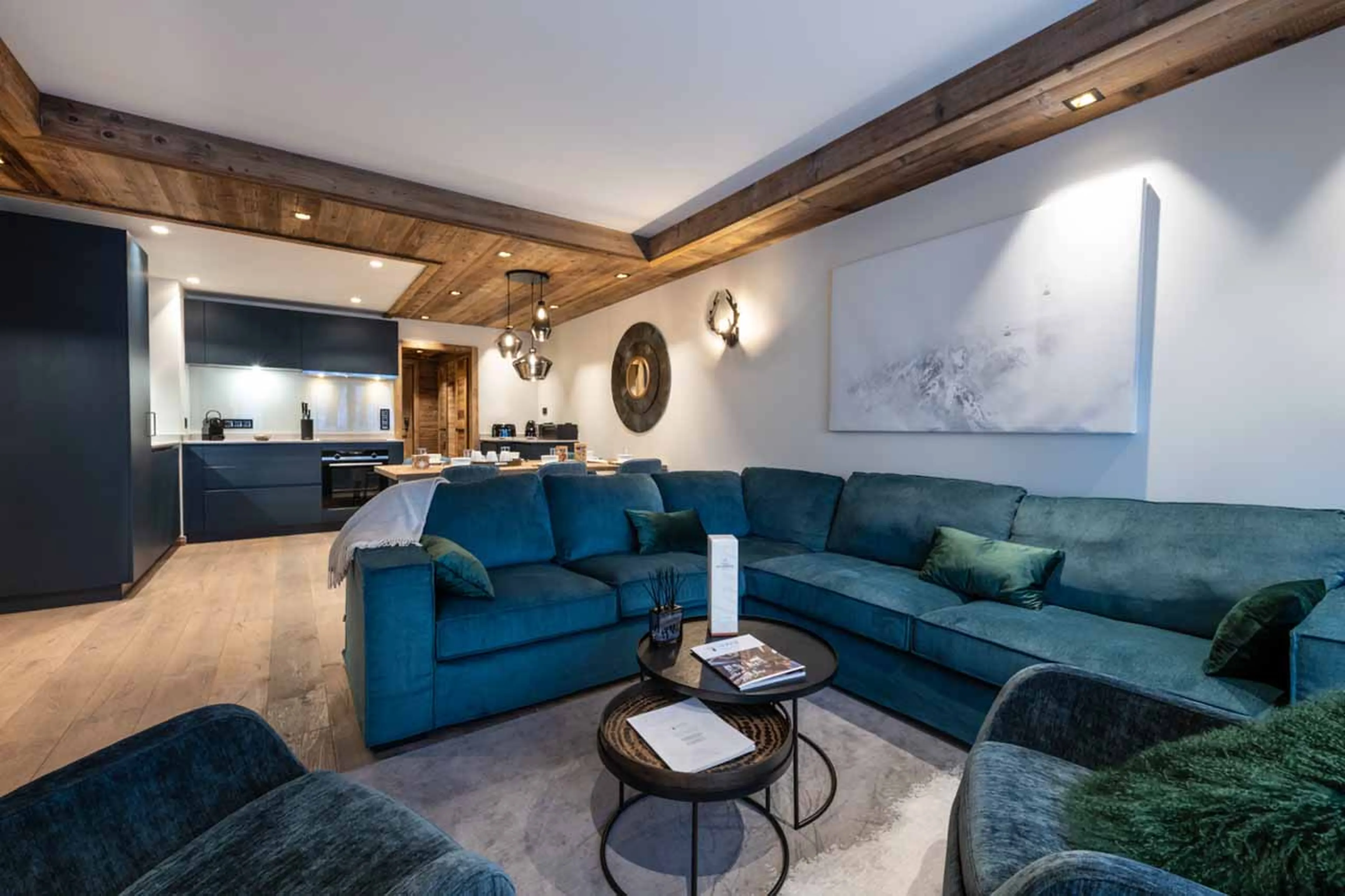 Living area at Apartment Vail Lodge A02 in Val d'Isere