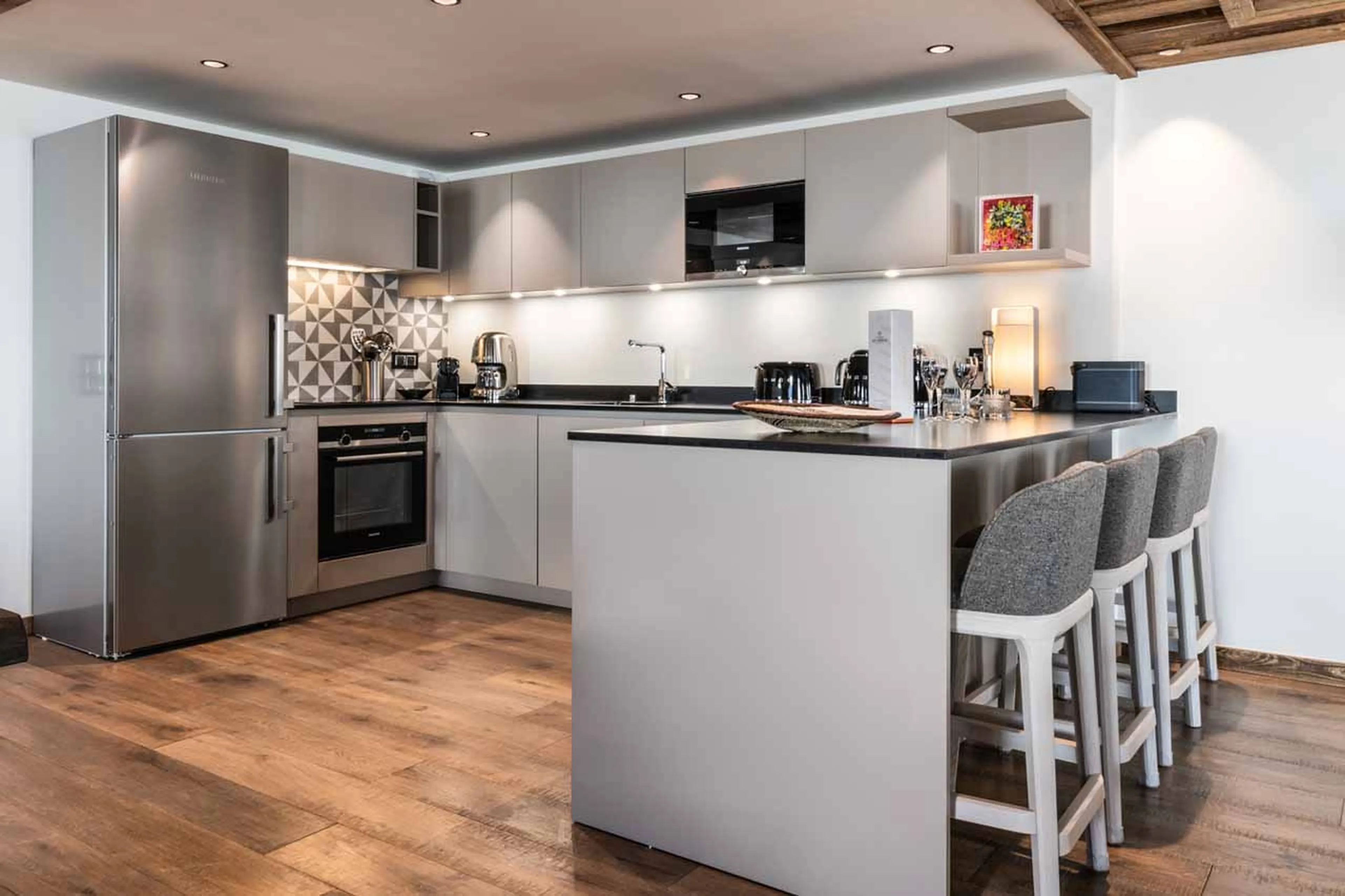 Kitchen at Apartment Vail Lodge B31 in Val d'Isere