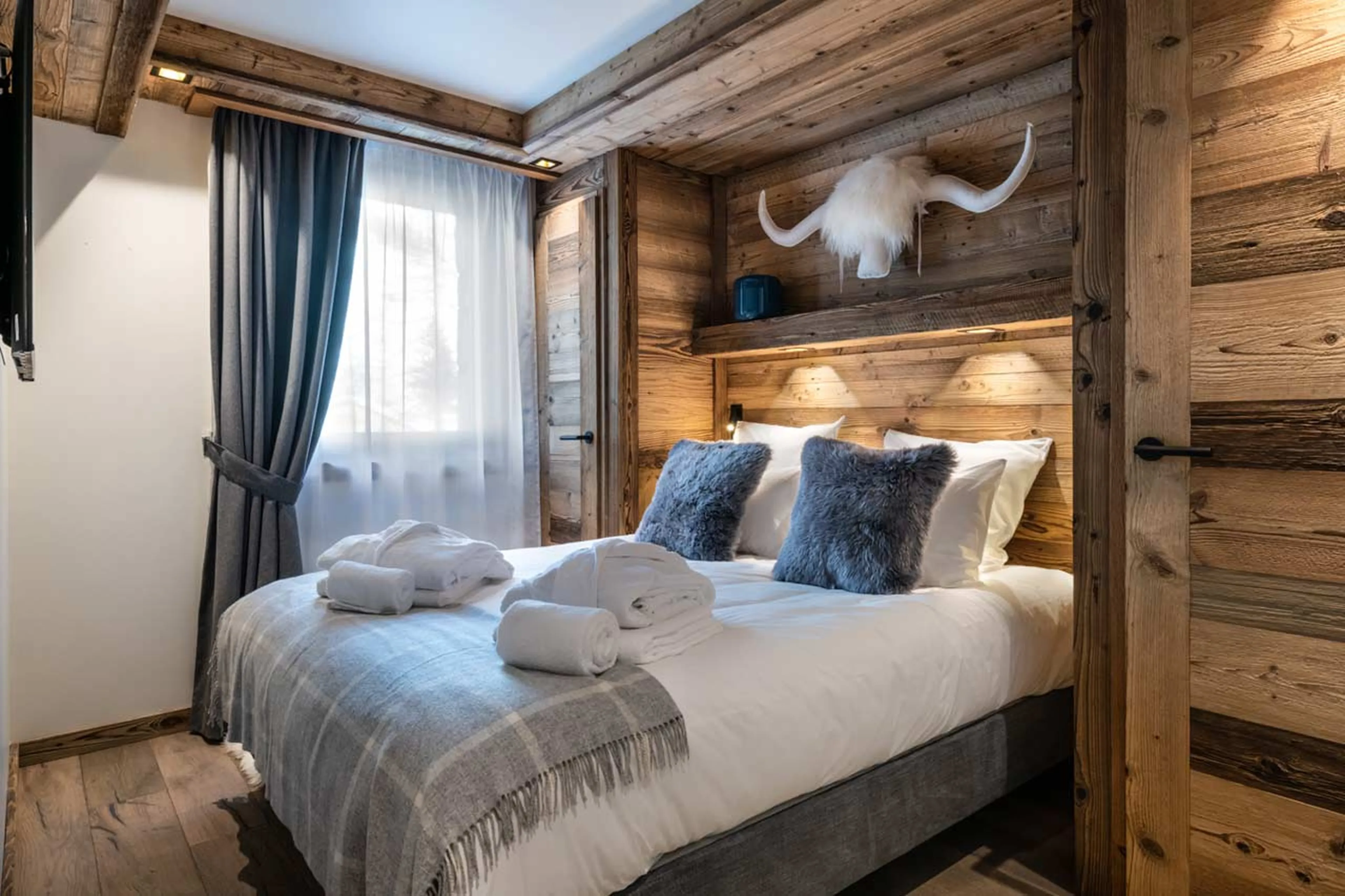 Bedroom one at Apartment Vail Lodge A12 in Val d'Isere