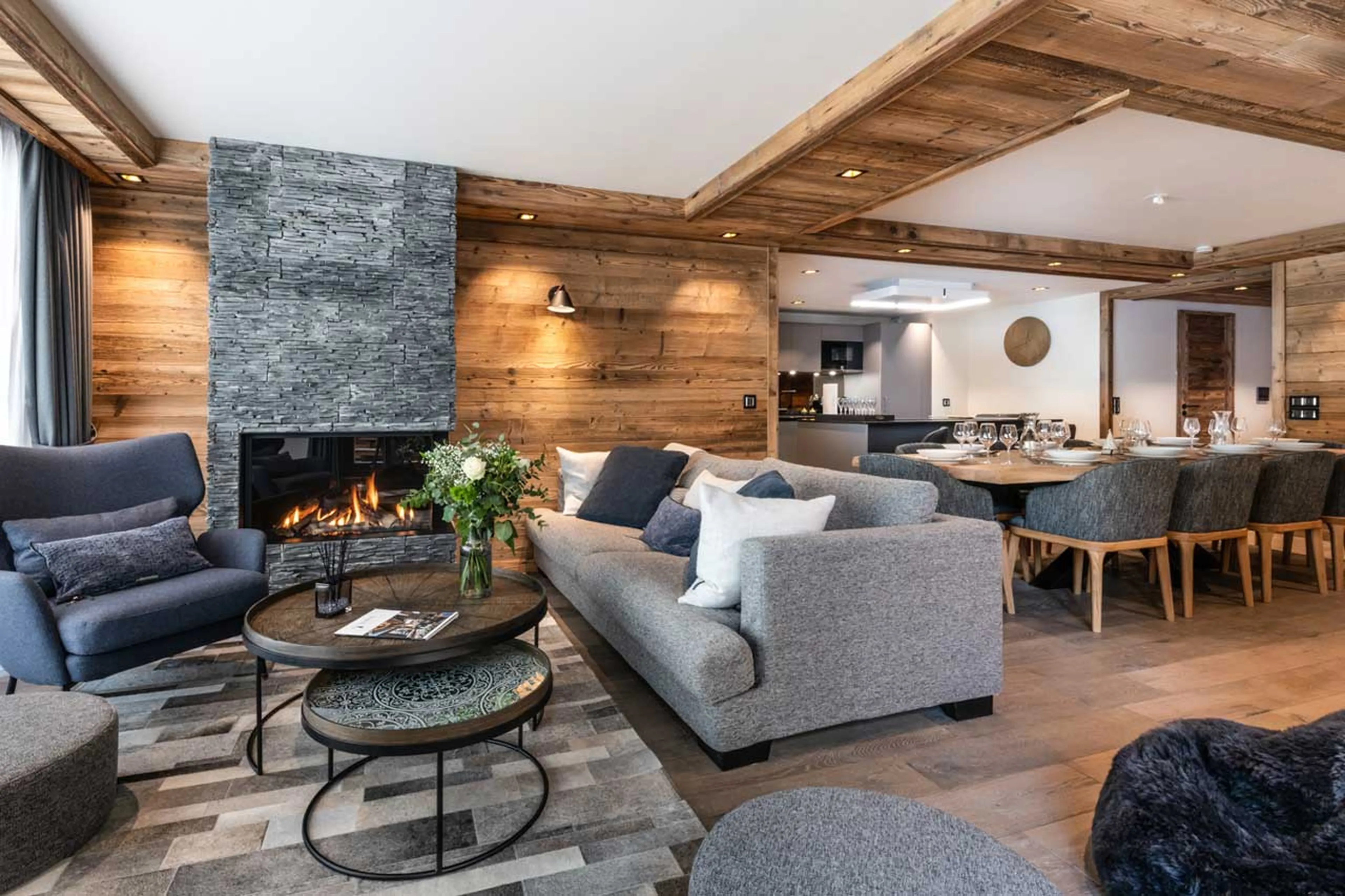 Living area at Apartment Vail Lodge A12 in Val d'Isere