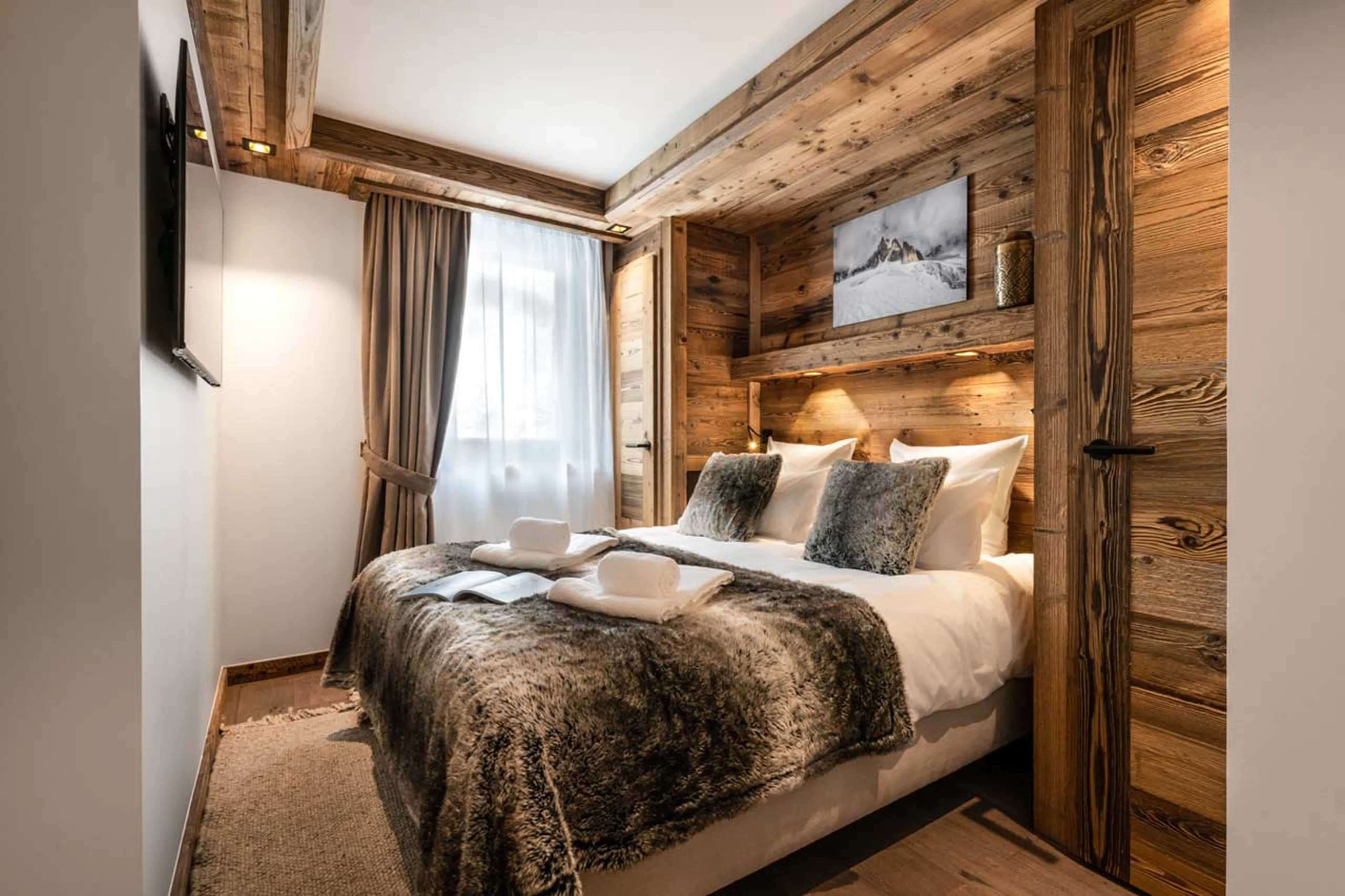 Bedroom one at Apartment Vail Lodge A22 in Val d'Isere