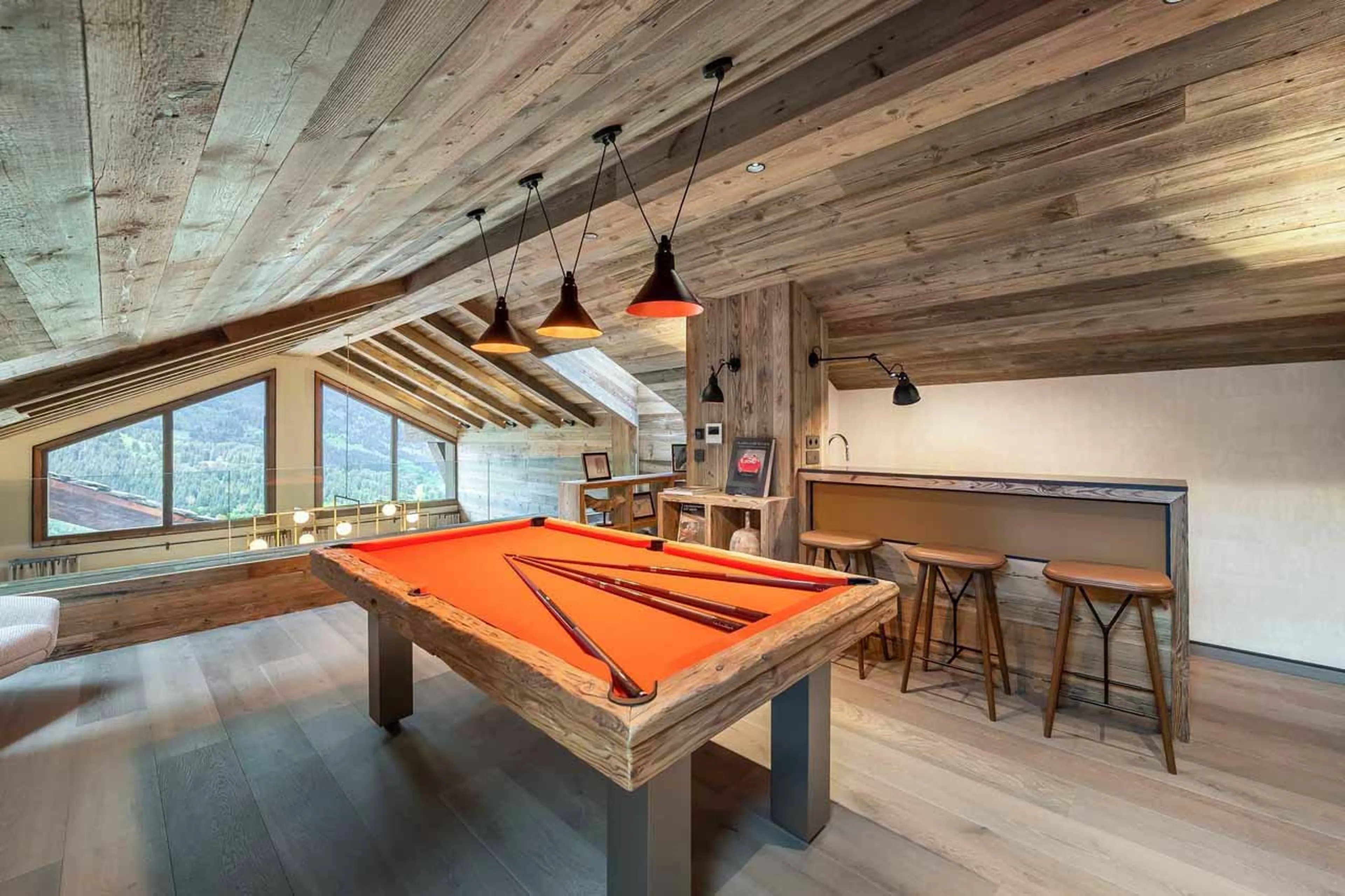 Billiards table and bar at Apartment Village de l'Orée 405 in Meribel