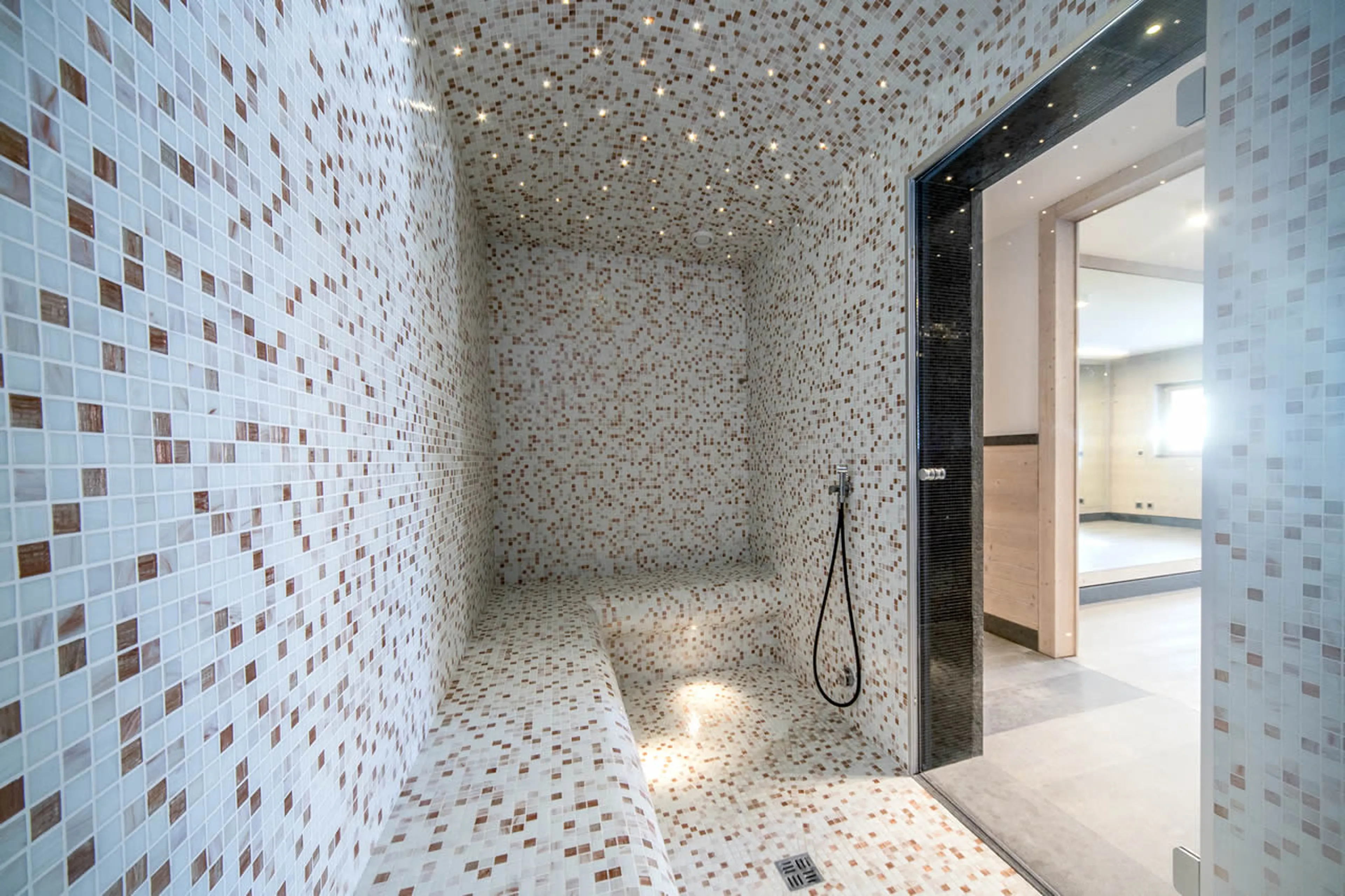 Shared hammam used by Apartment Violettes in Crans-Montana