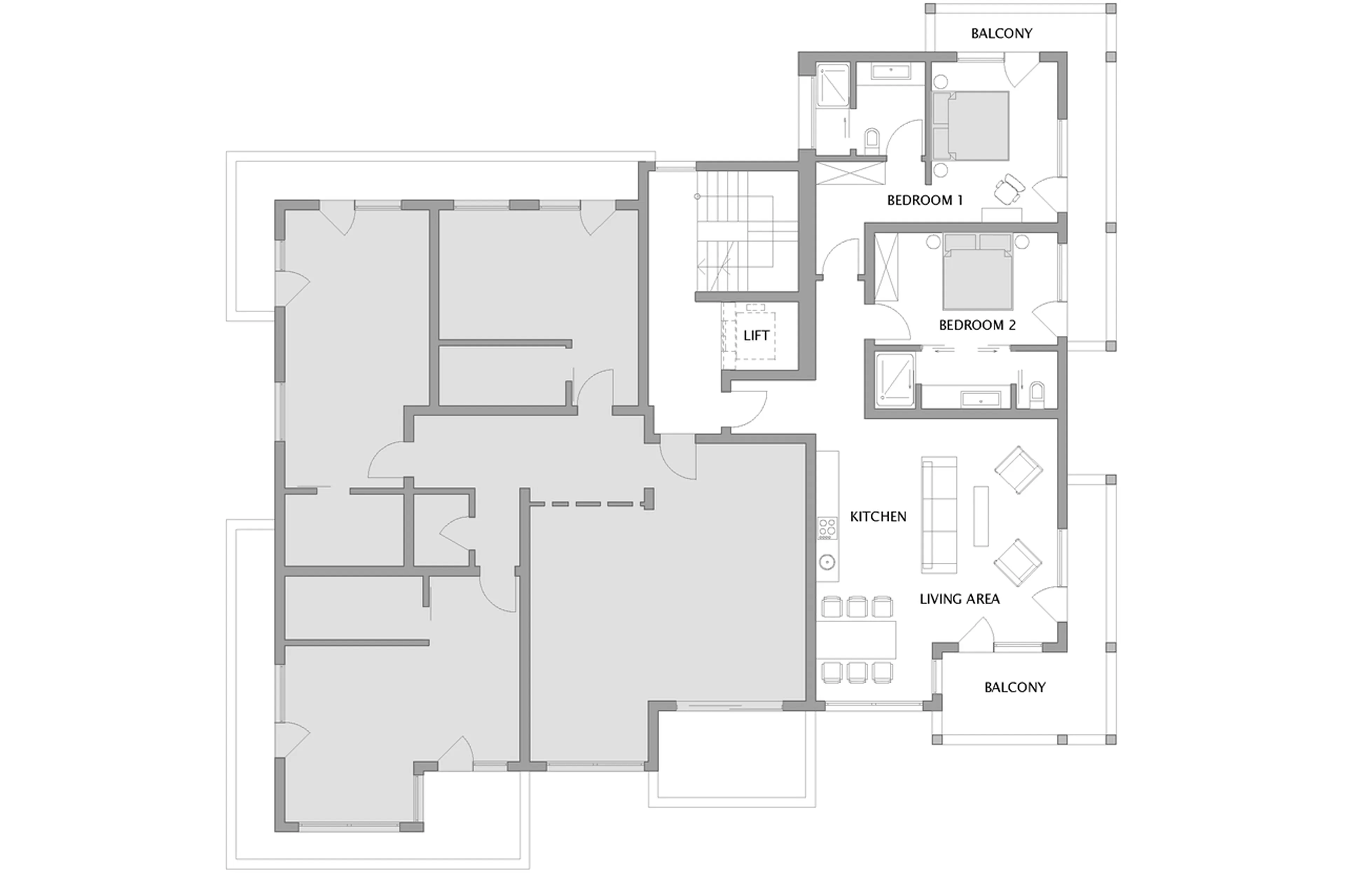 Floor plan of Apartment Zermatt Village in Zermatt
