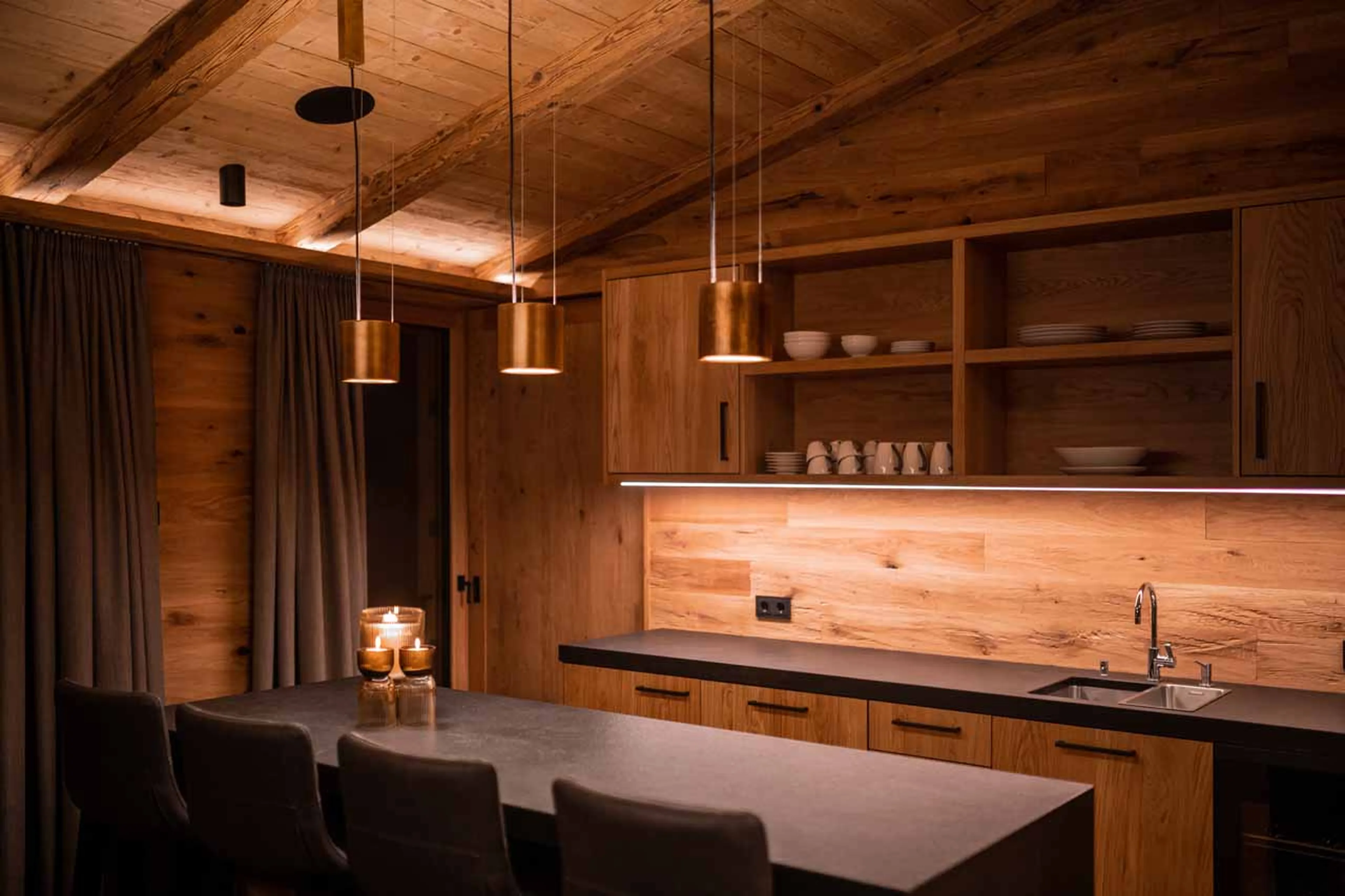 Kitchen at Arla Grand Alpine Home in Lech