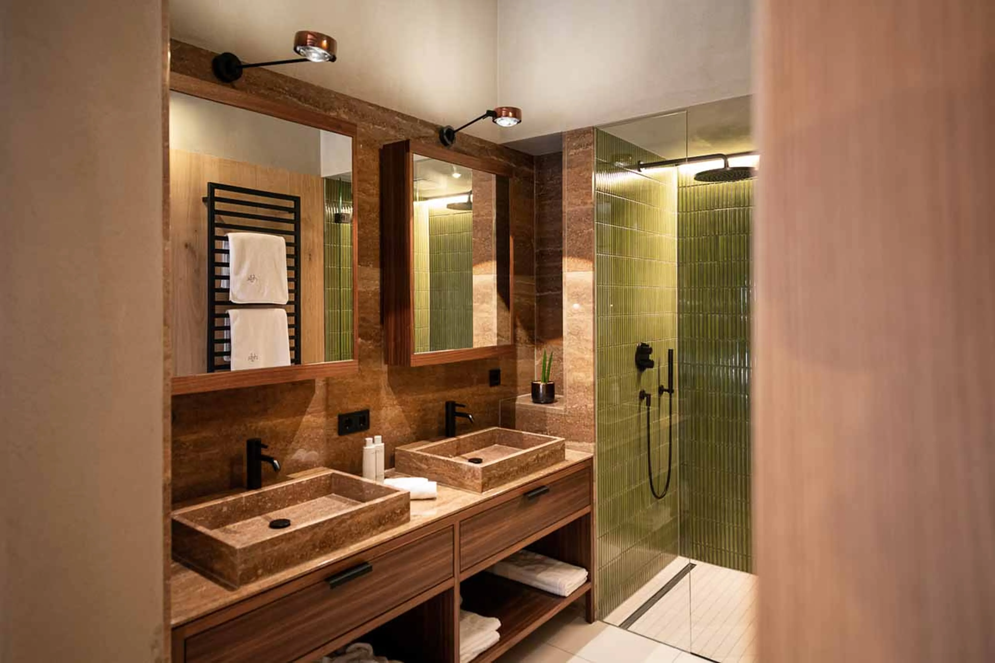 Shower room at Arla Luxury Home in Lech