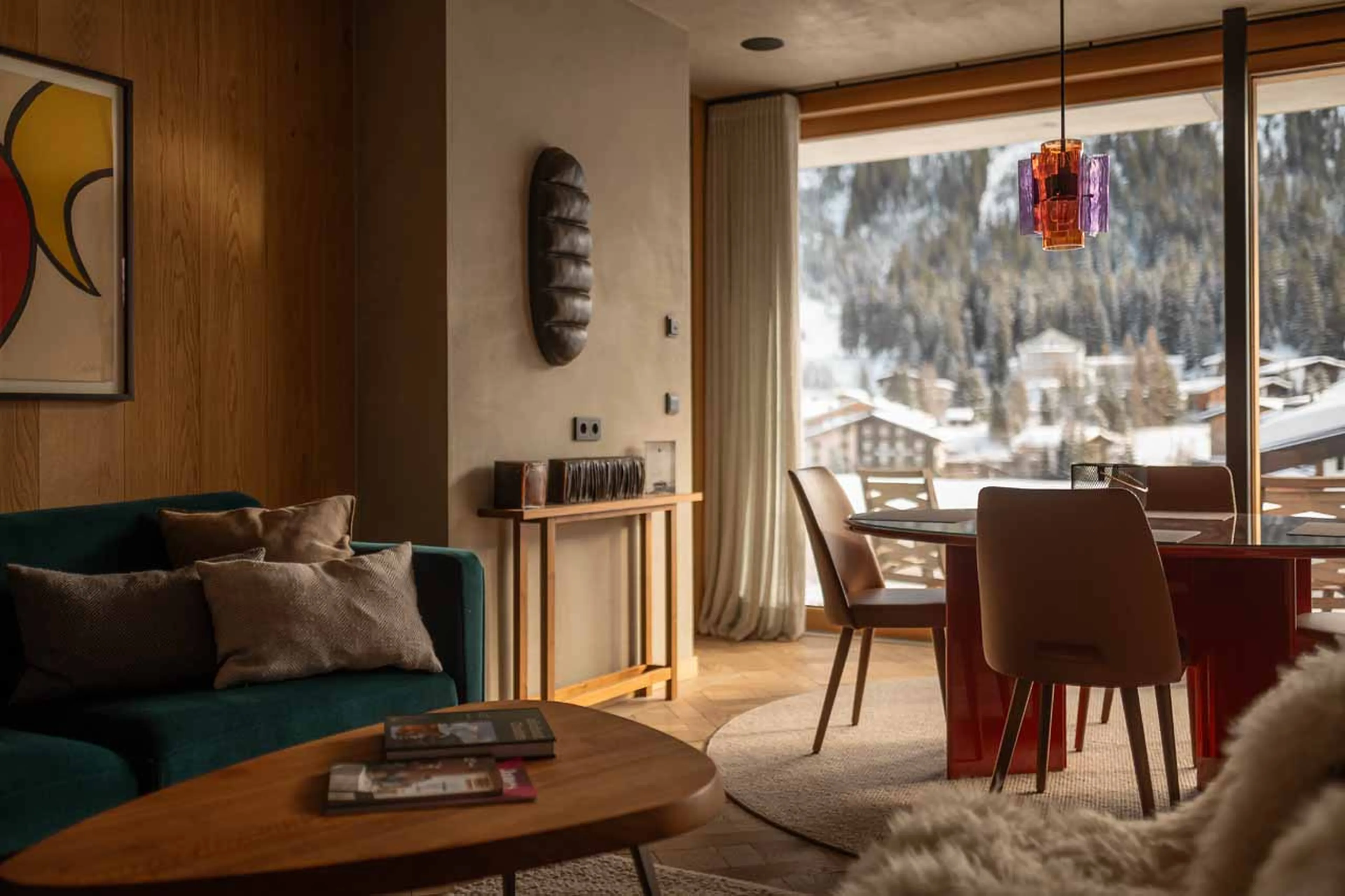 Living area at Arla Modern Art Suite in Lech