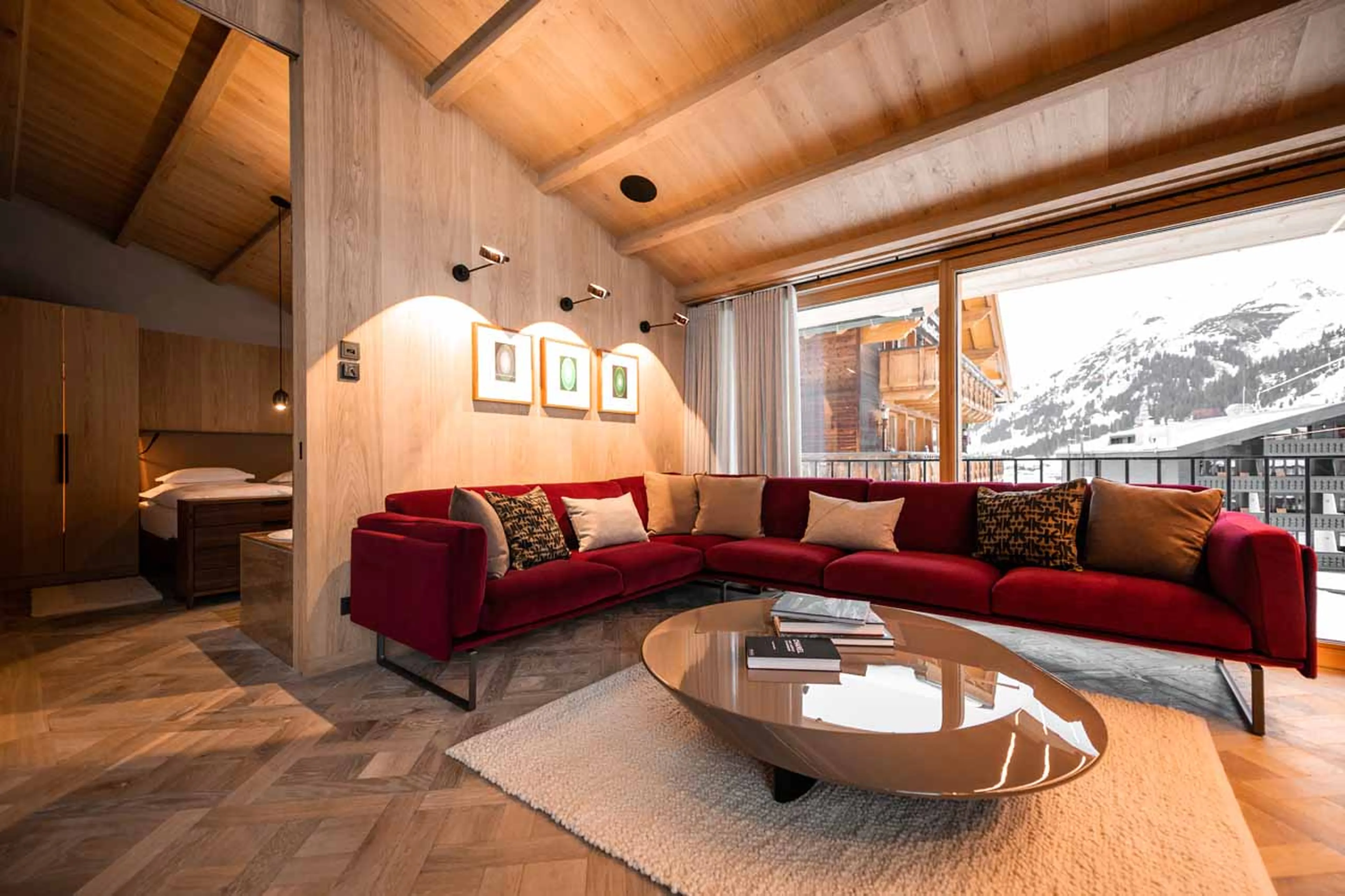 Living area at Arla Vintage Suite in Lech