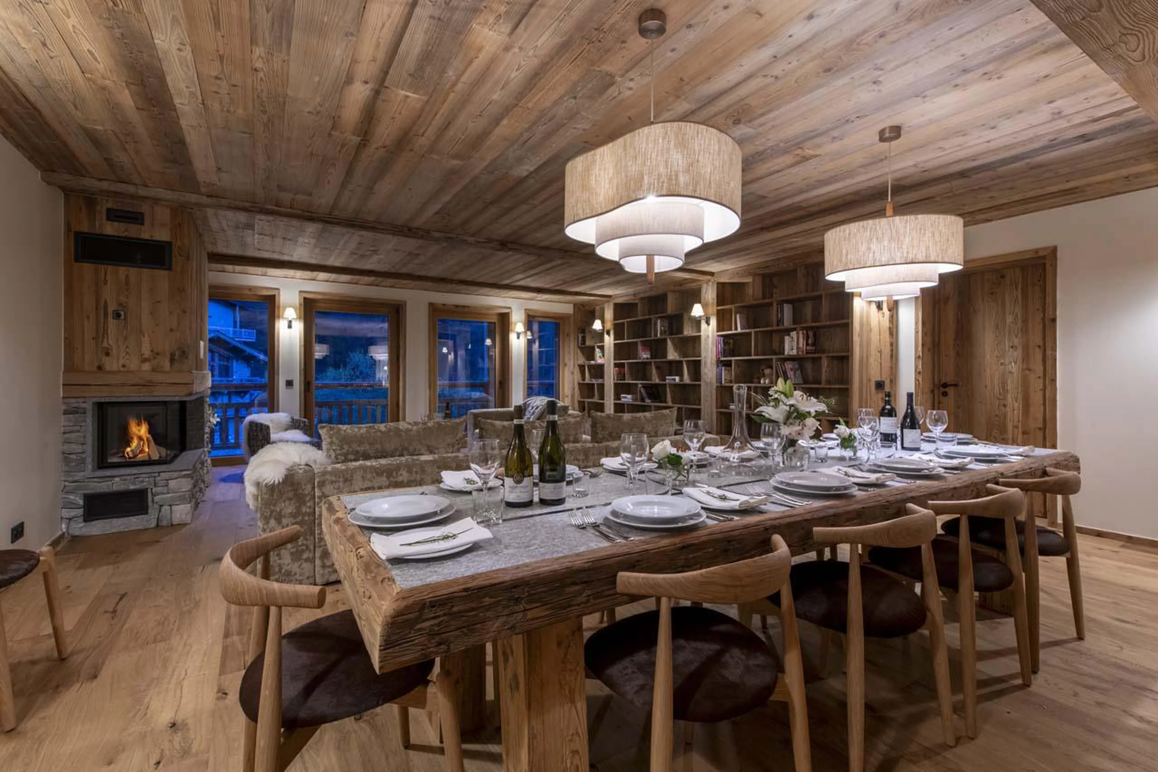 Dining table at Arolay Apartment 2 in Val d'Isere
