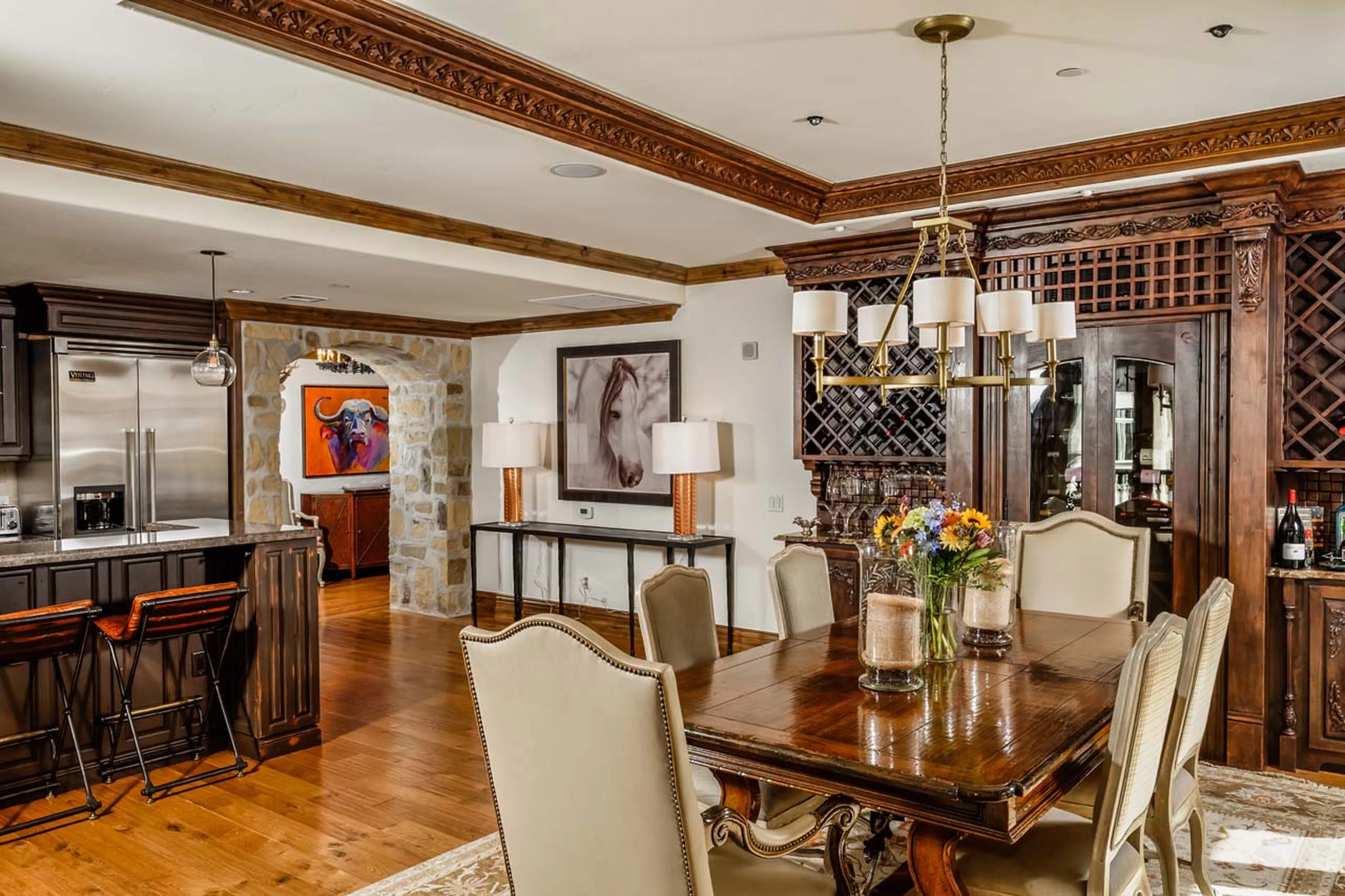 Fully stocked wine cave at Arrabelle Retreat in Vail