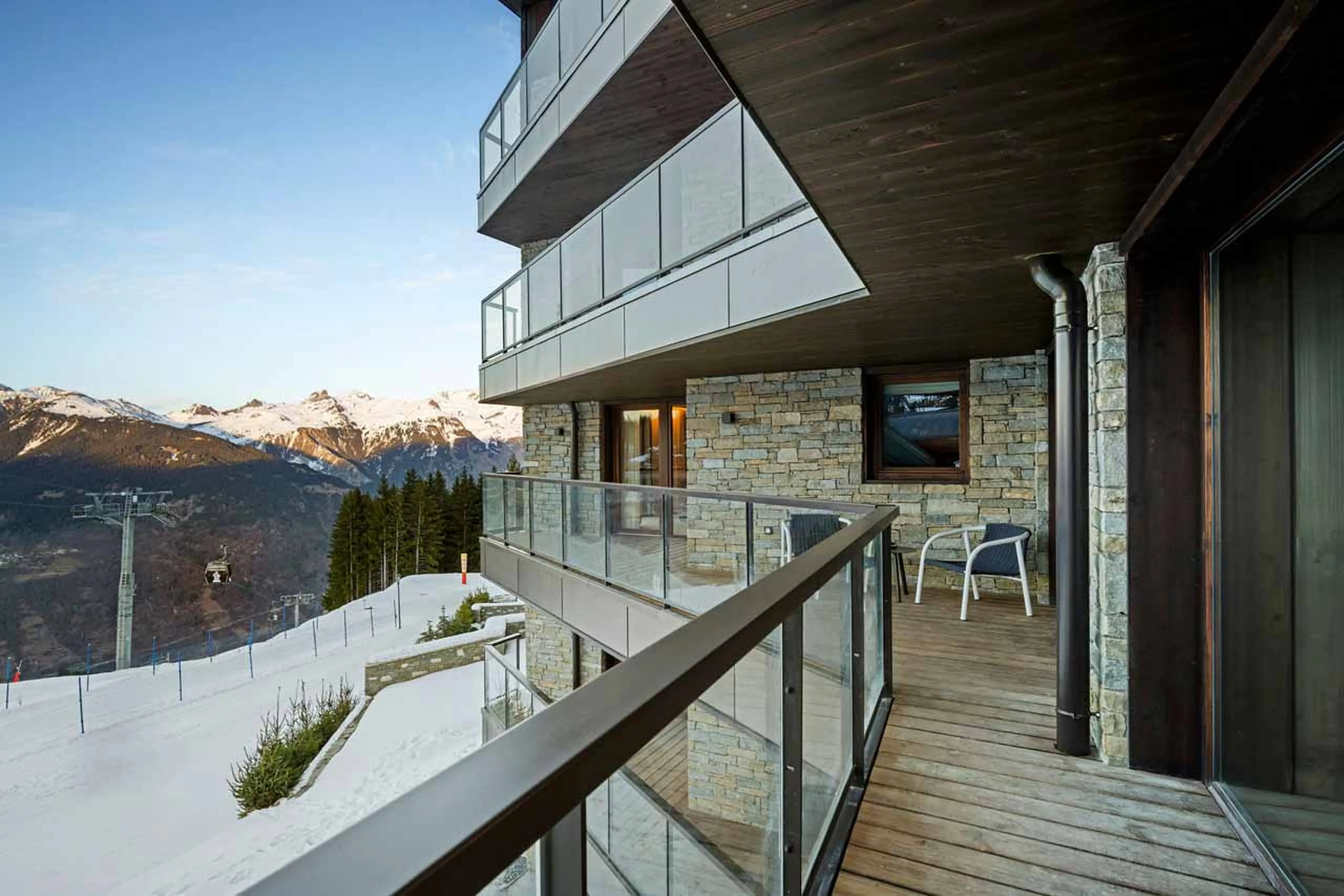 Balcony at Atmosphere 201 in Courchevel 1850