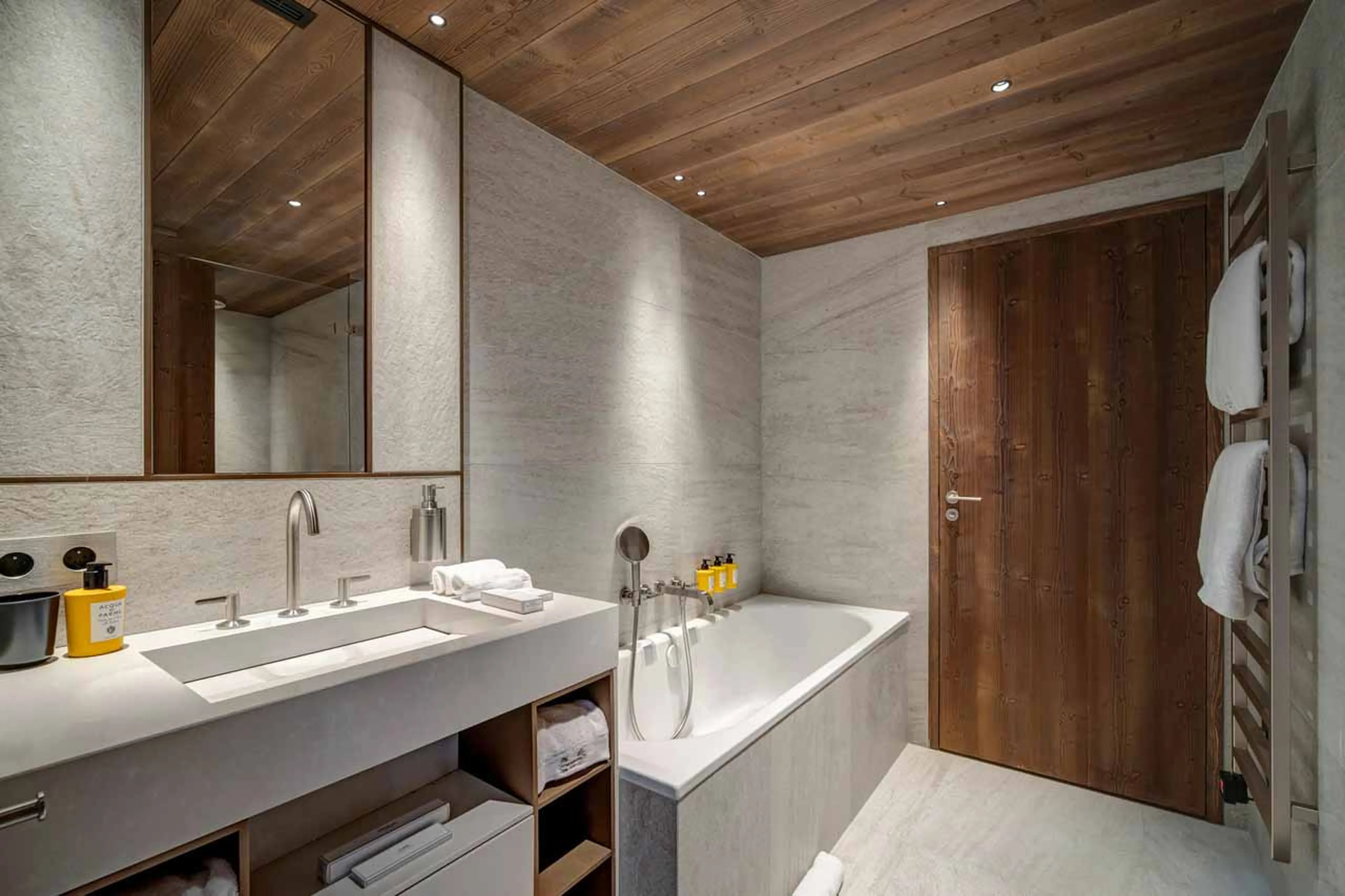 En-suite bathroom at Atmosphere 201 in Courchevel 1850