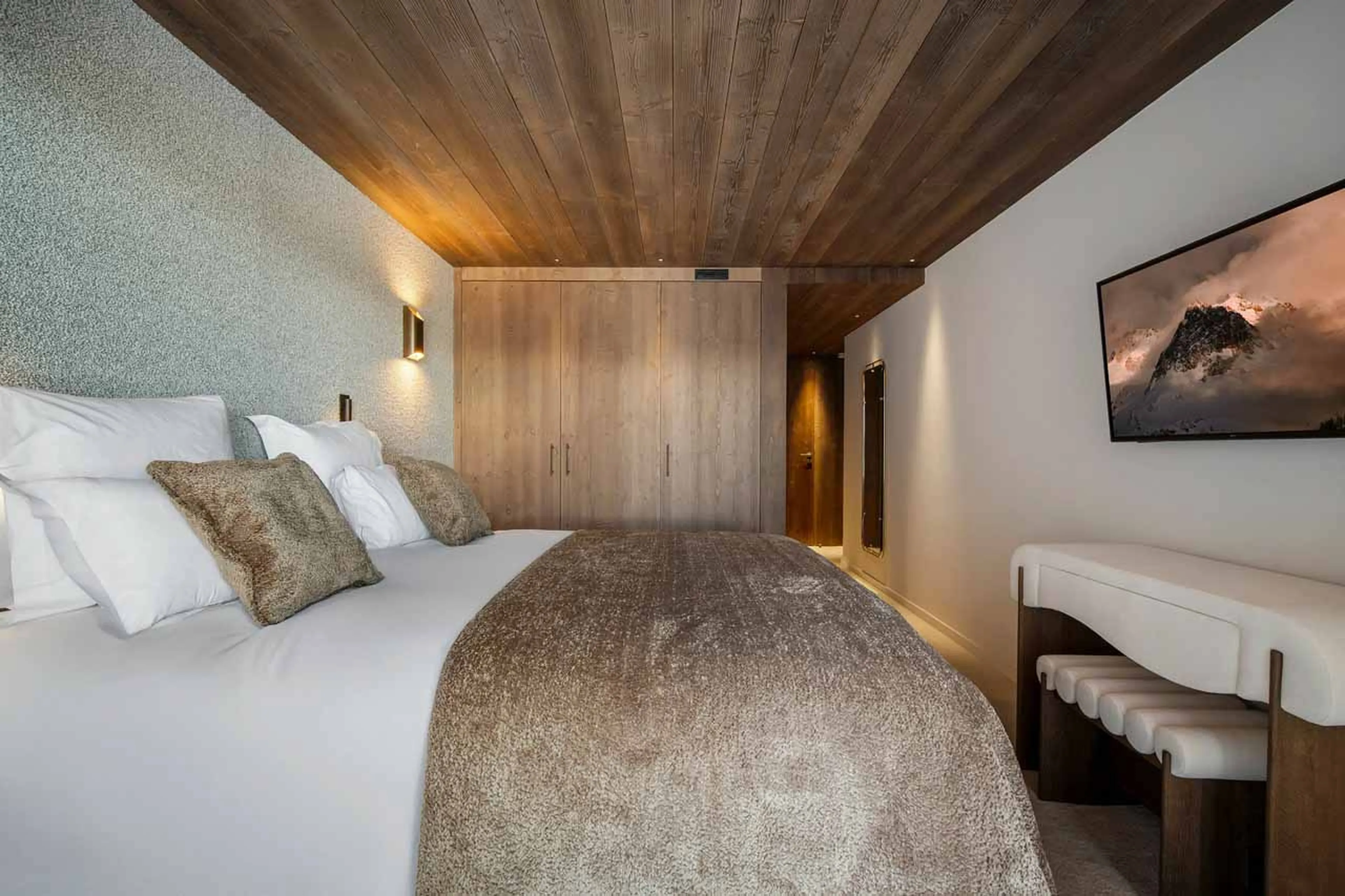 Bedroom one at Atmosphere 202 in Courchevel 1850