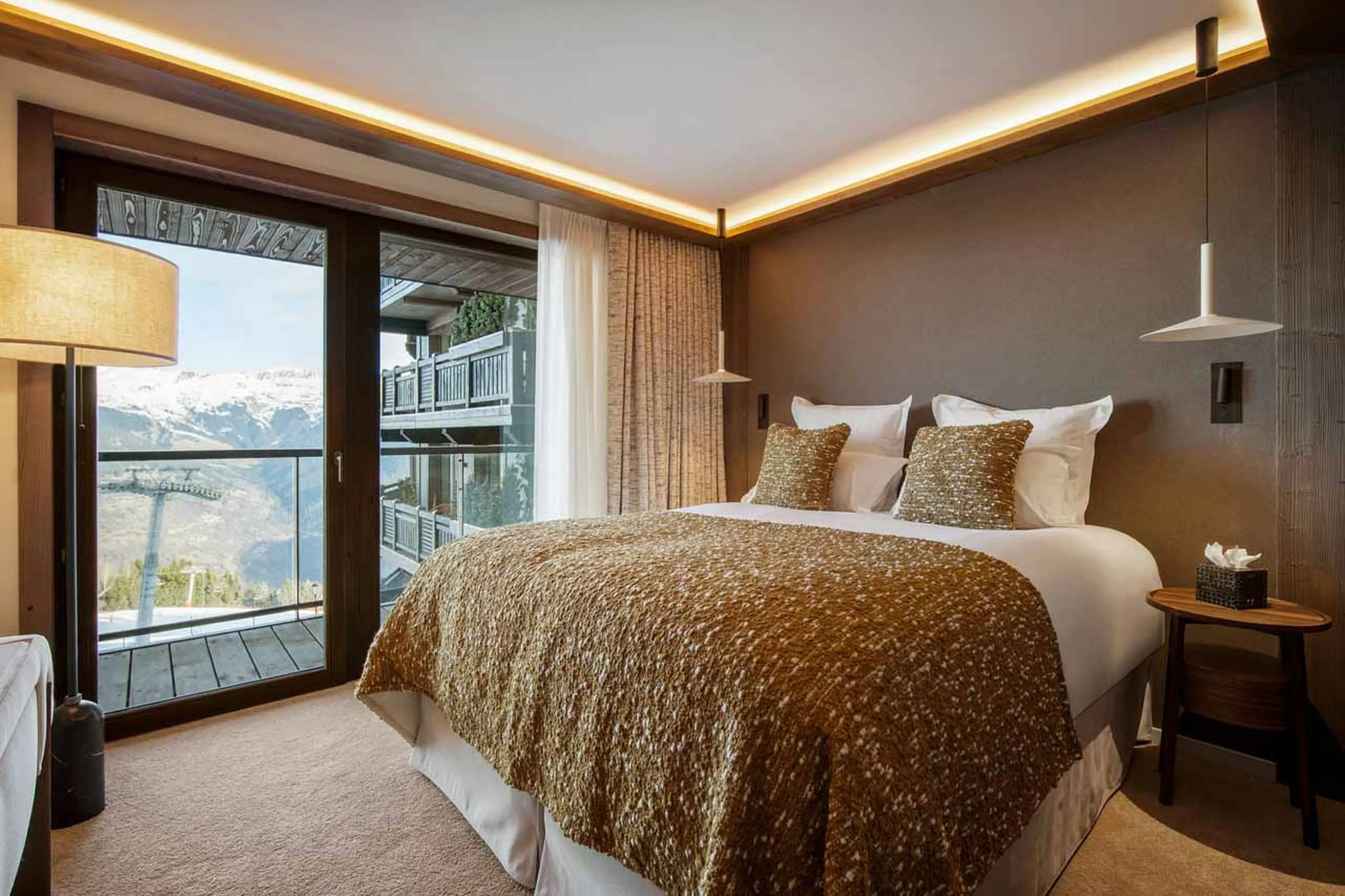 Bedroom two at Atmosphere 202 in Courchevel 1850