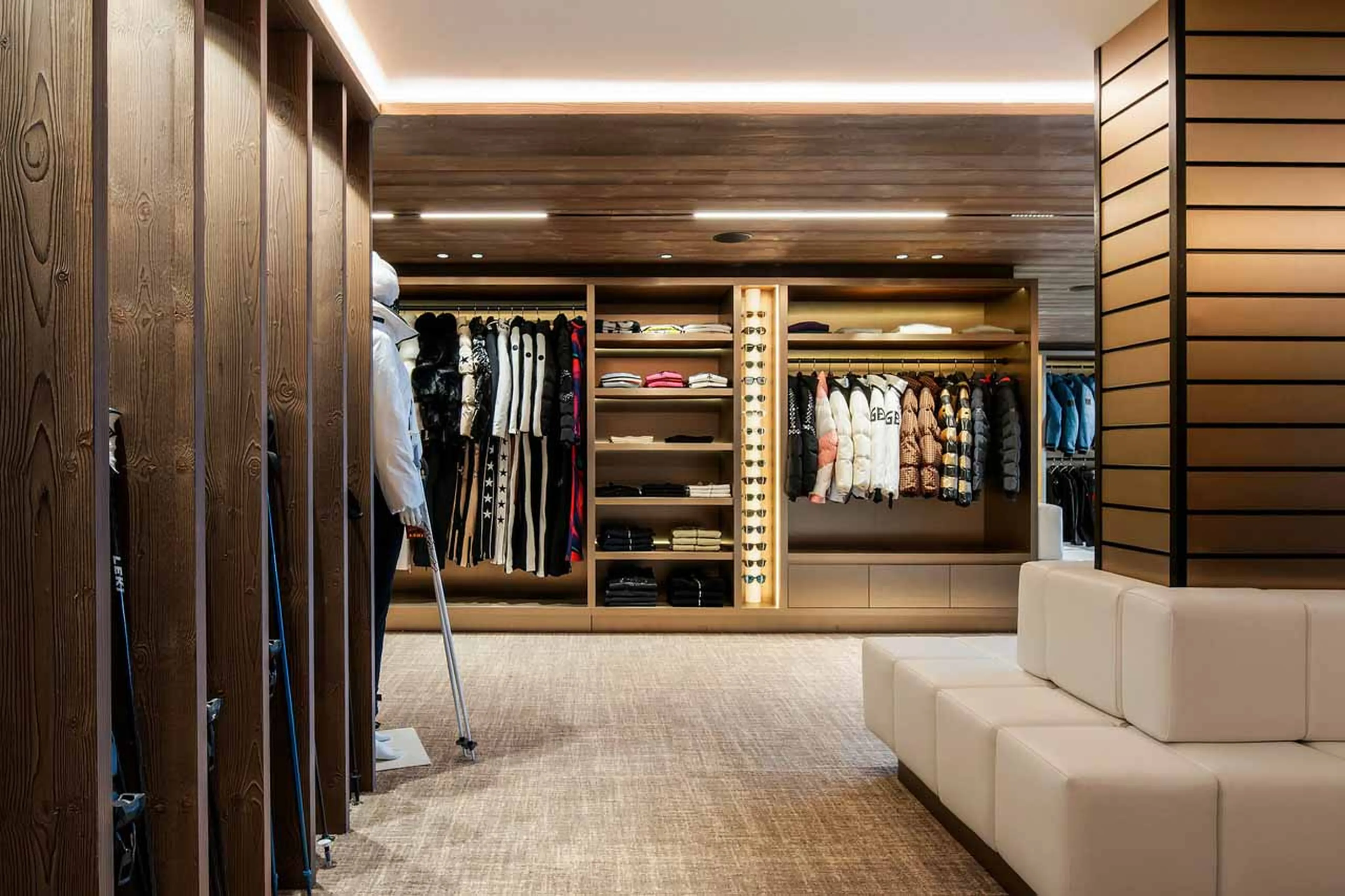 Ski room at Atmosphere residence in Courchevel 1850
