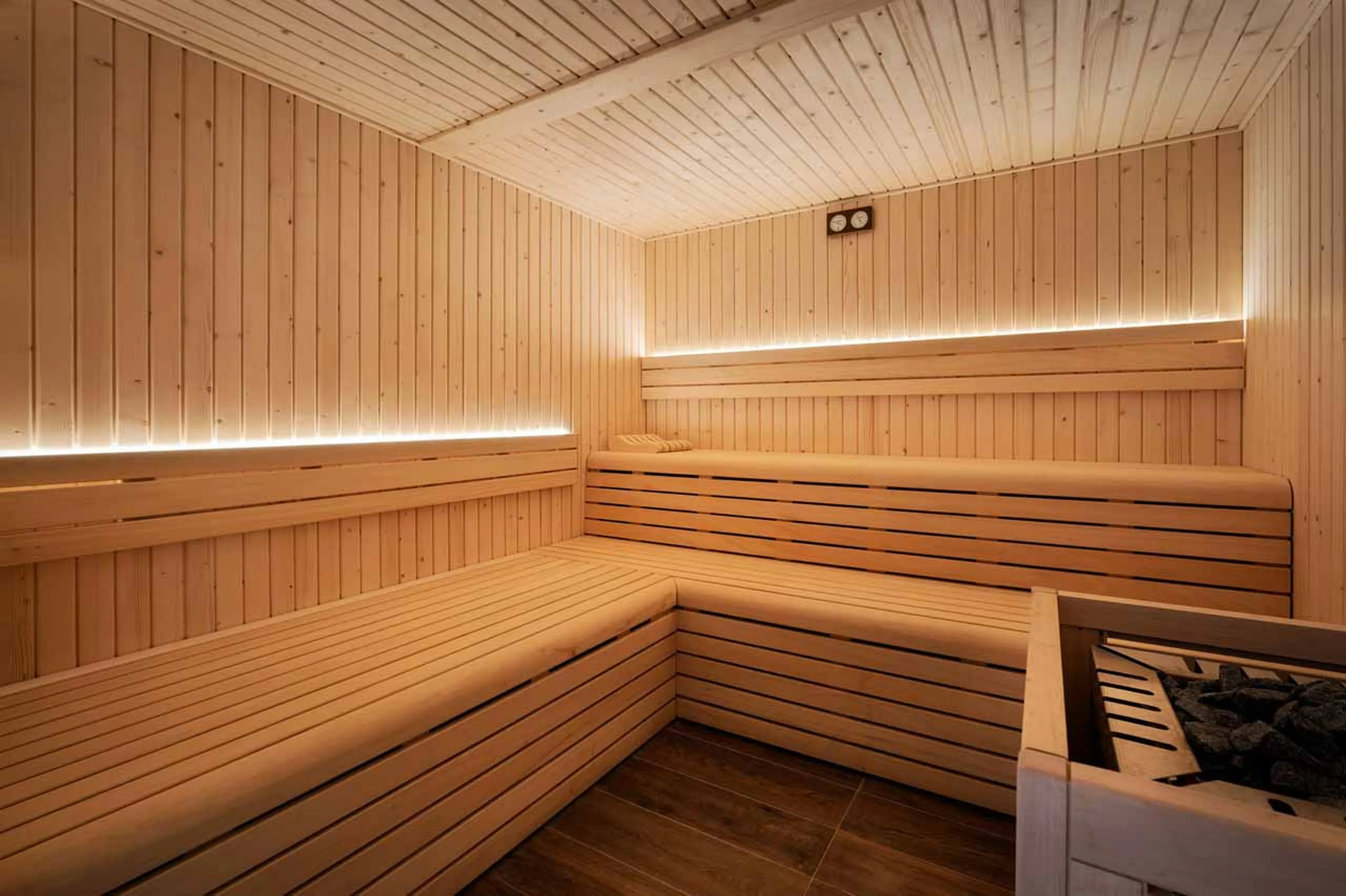 Sauna in residence spa of Atmosphere in Courchevel 1850