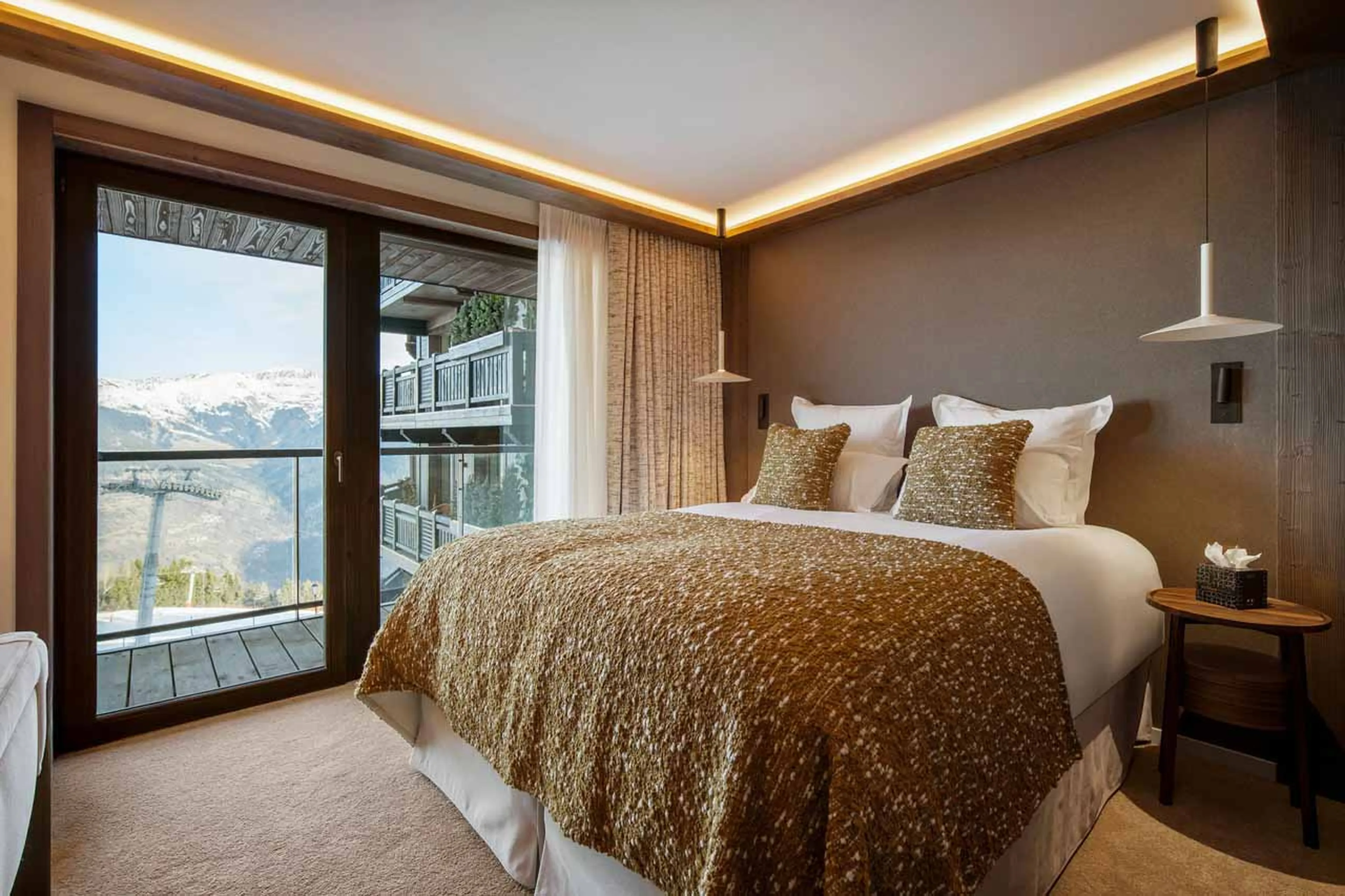 Bedroom two at Atmosphere 302 in Courchevel 1850