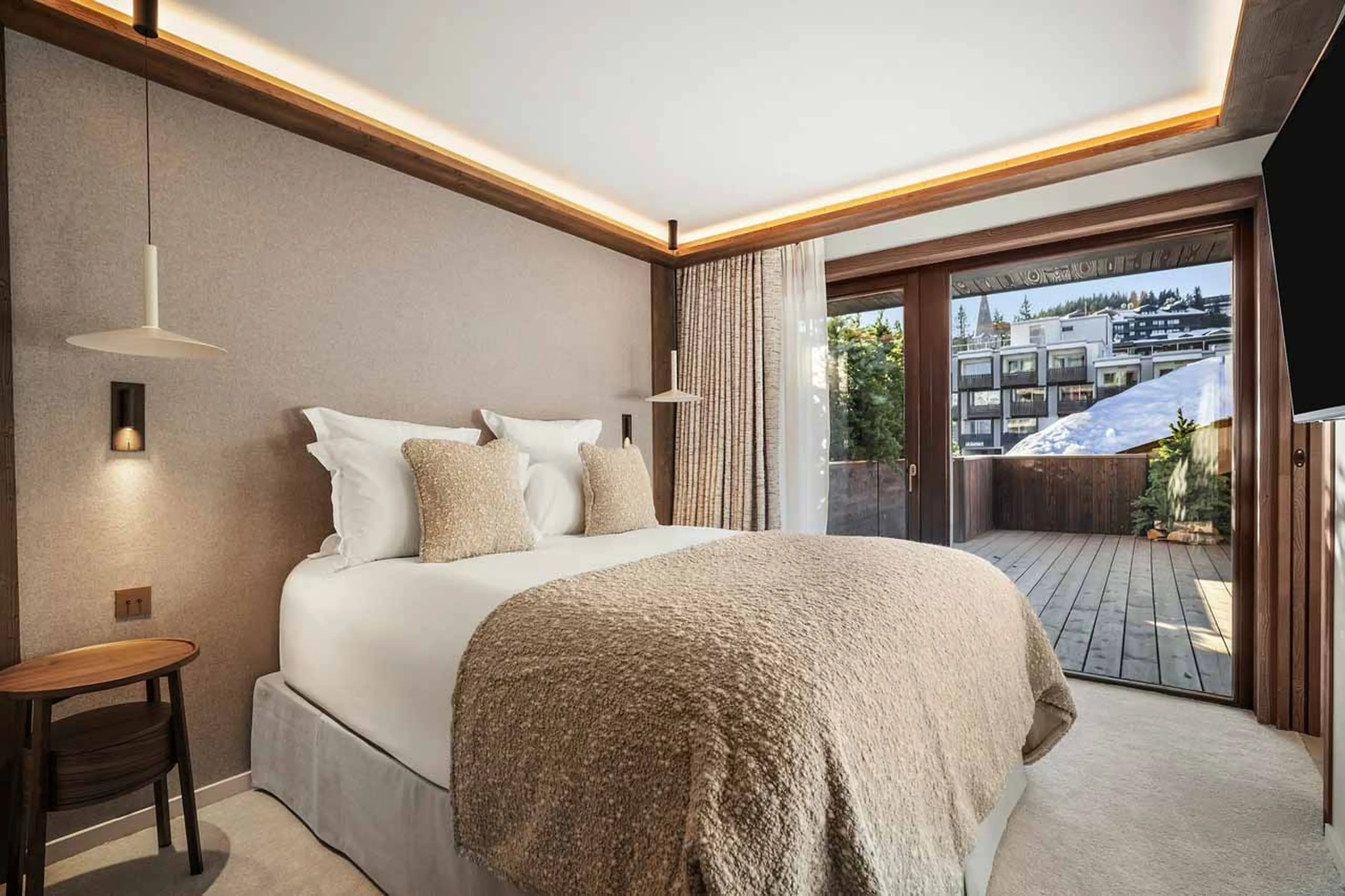 Bedroom three at Atmosphere 501 in Courchevel 1850