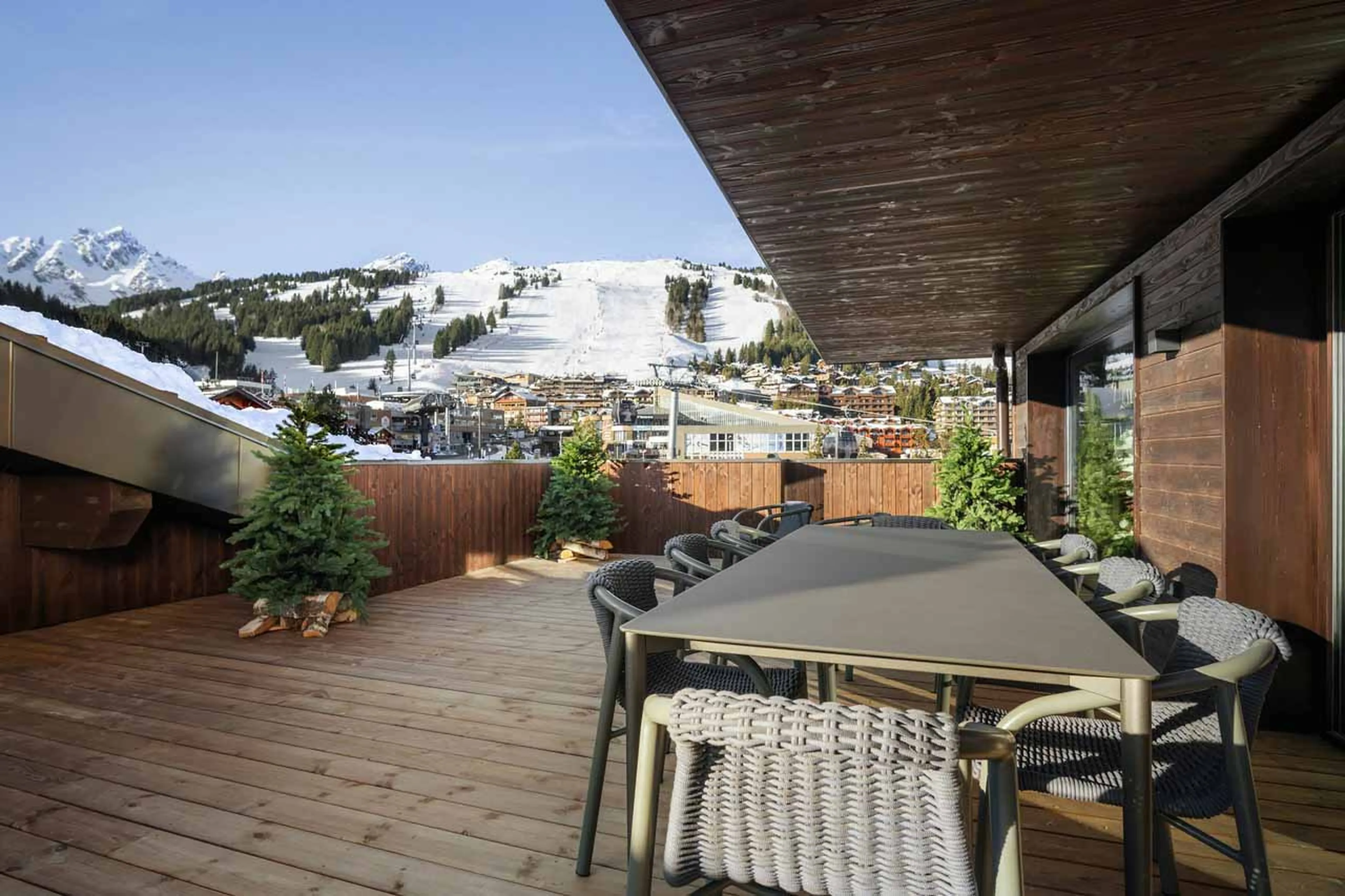 Terrace at Atmosphere 501 in Courchevel 1850