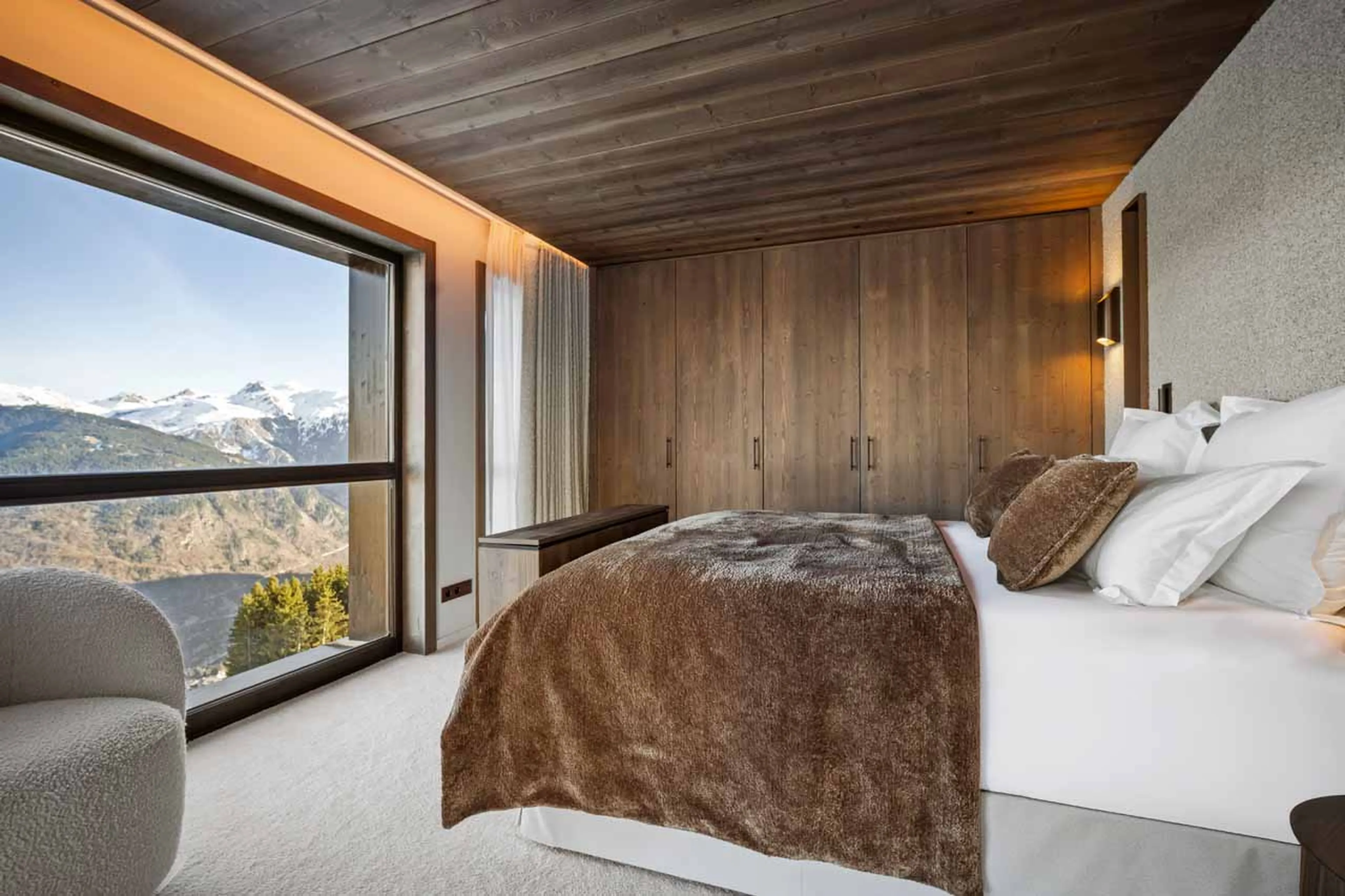 Bedroom one at Atmosphere 801 in Courchevel 1850