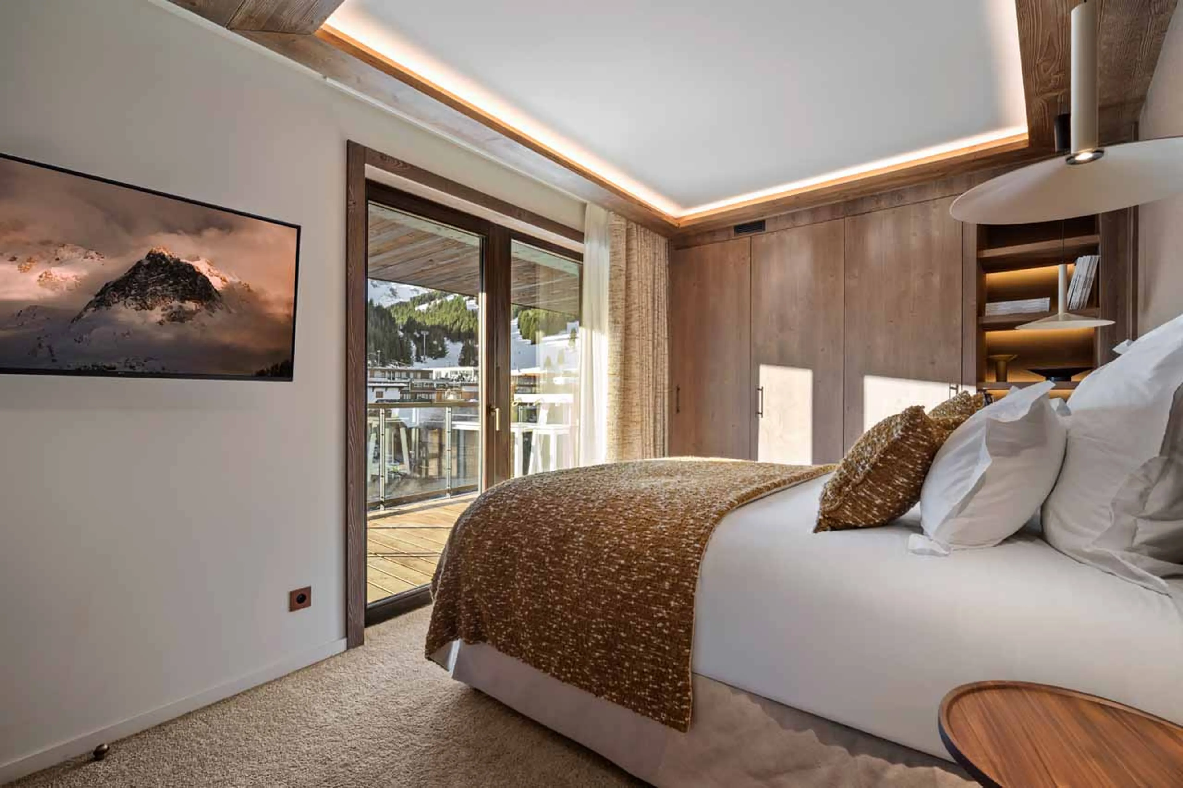 Bedroom two at Atmosphere 801 in Courchevel 1850