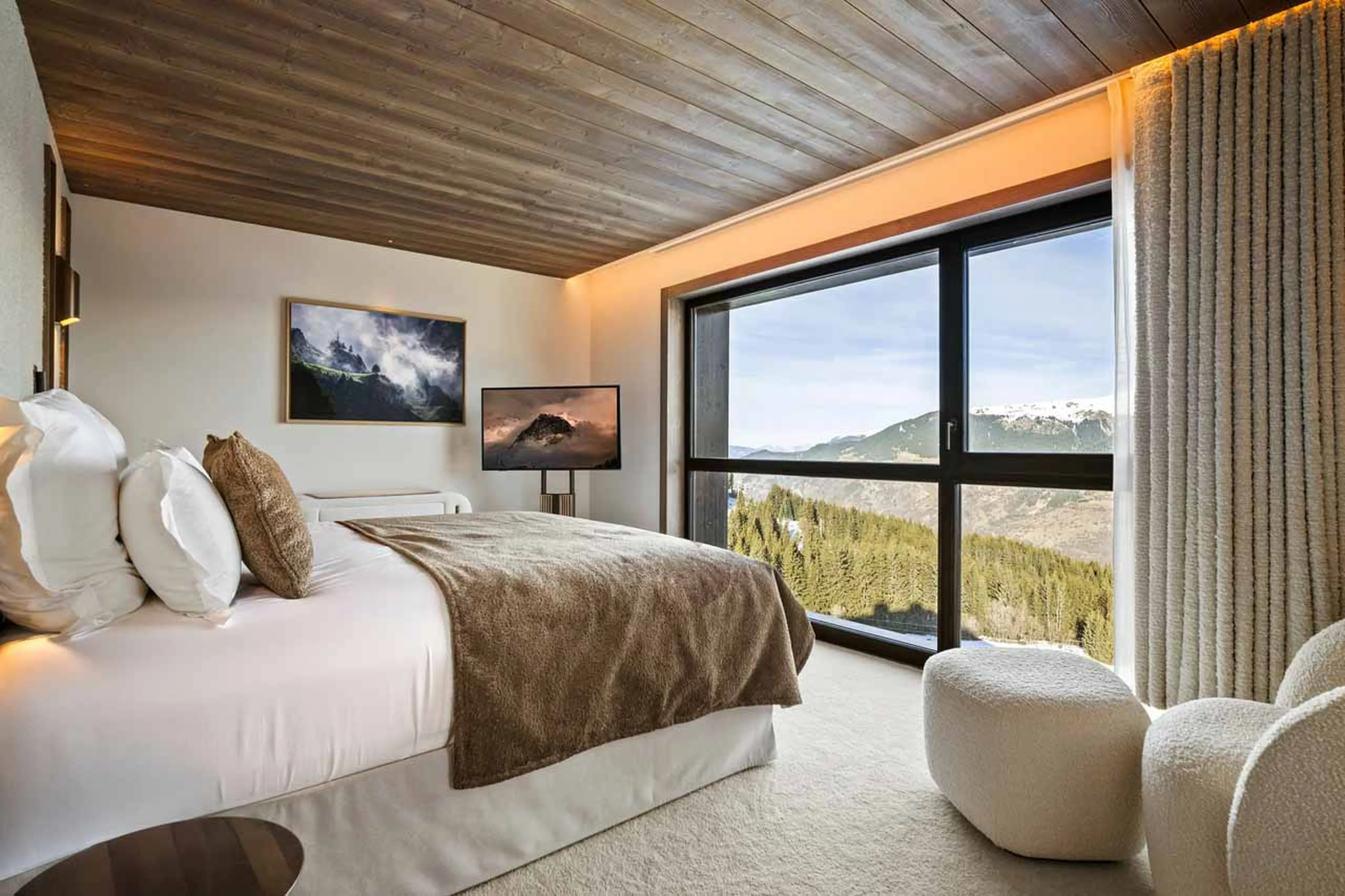 Bedroom one at Atmosphere 802 in Courchevel 1850