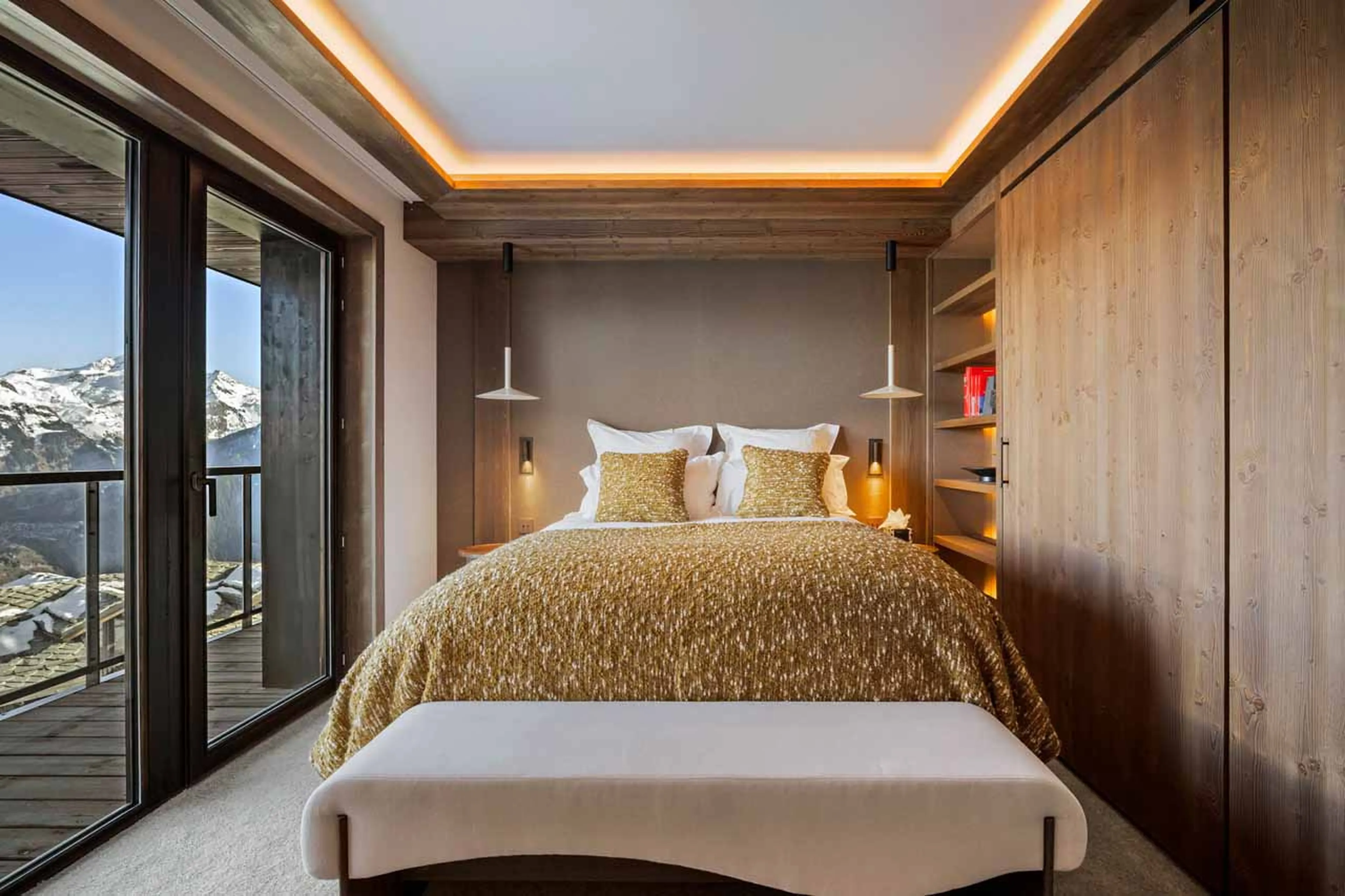Bedroom two at Atmosphere 802 in Courchevel 1850