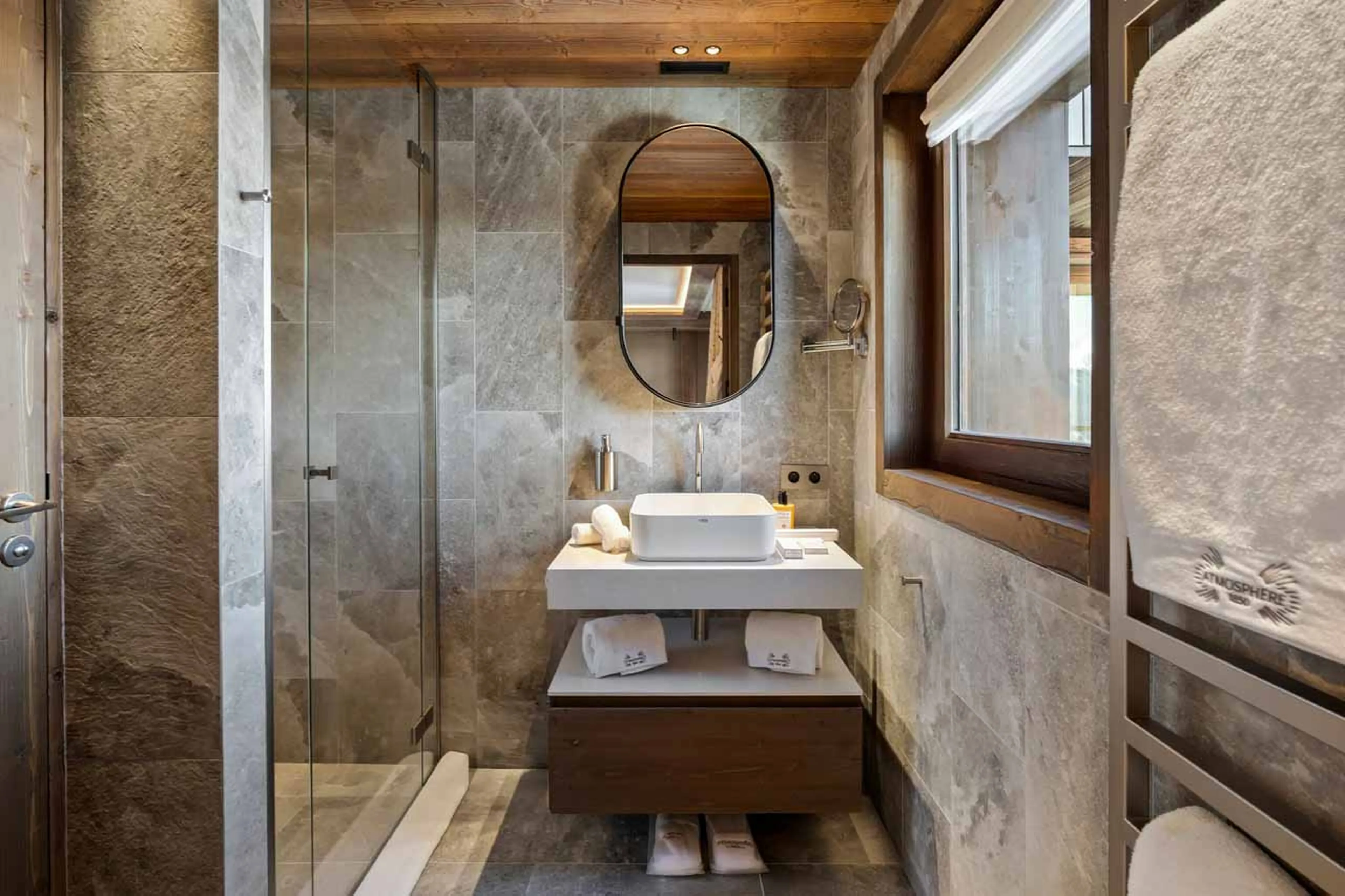 Shower room at Atmosphere 802 in Courchevel 1850