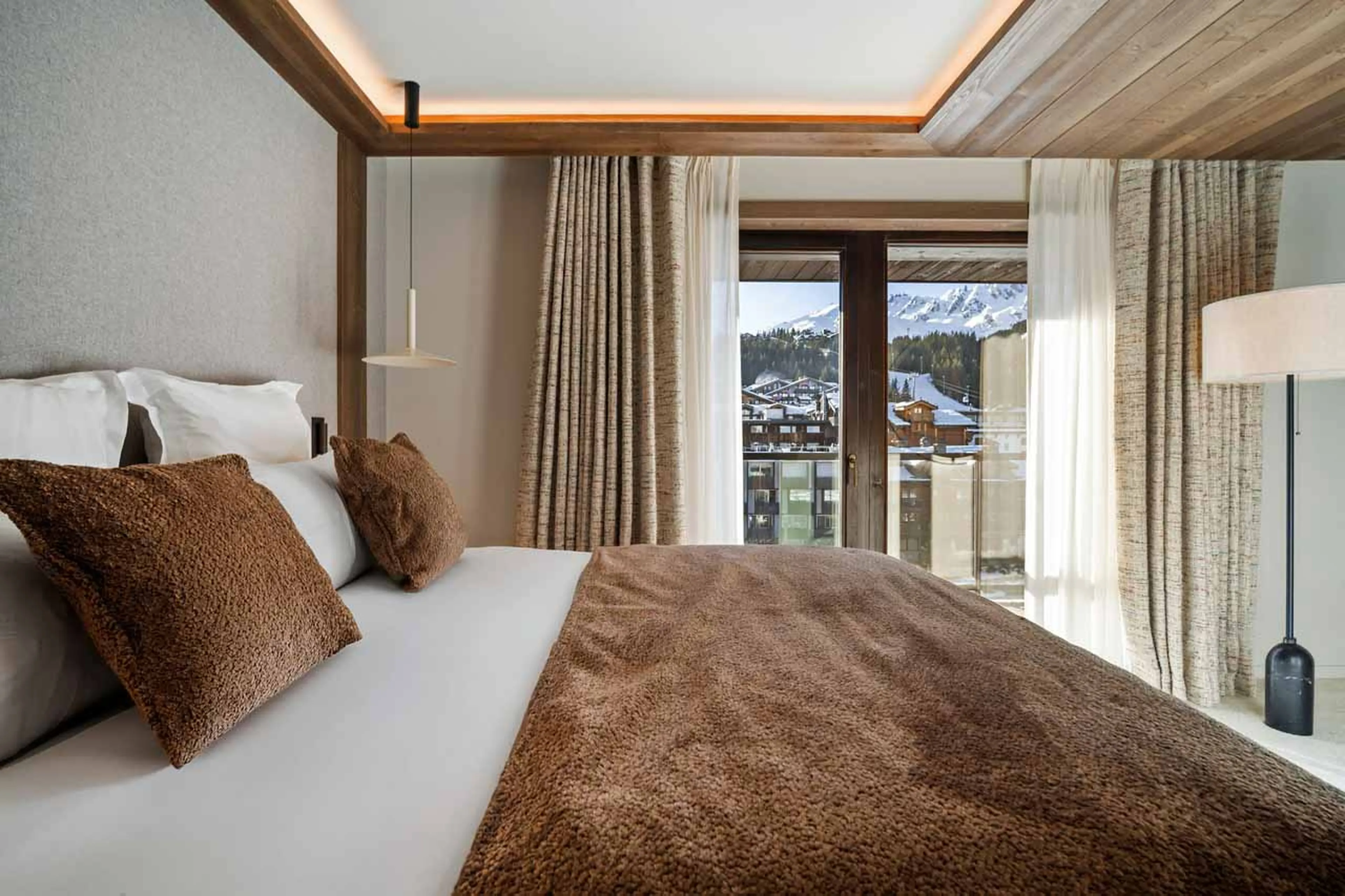 Bedroom four at Atmosphere 802 in Courchevel 1850