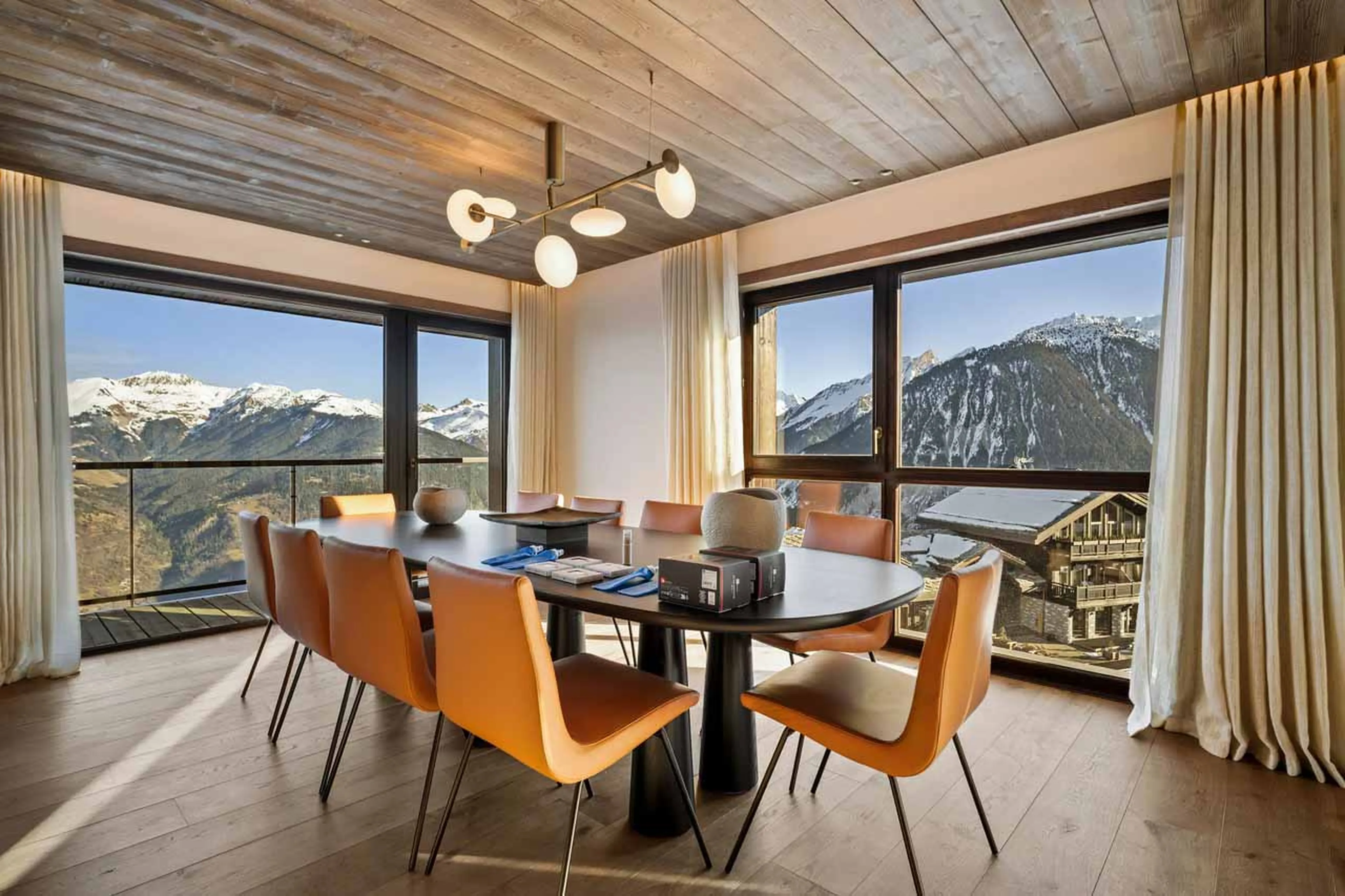 Dining area at Atmosphere 802 in Courchevel 1850