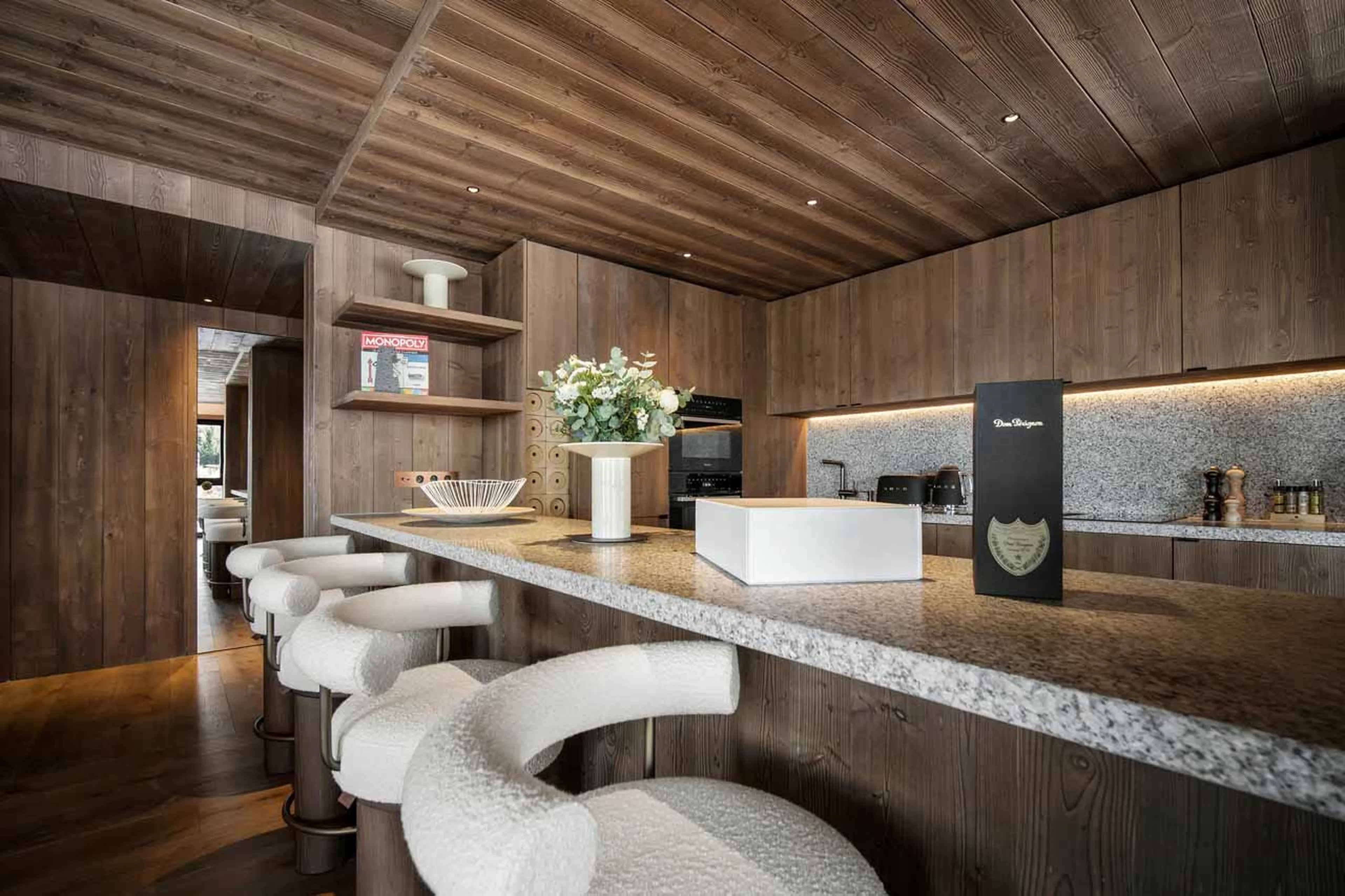 Kitchen breakfast bar at Atmosphere Apartment 901 in Courchevel 1850