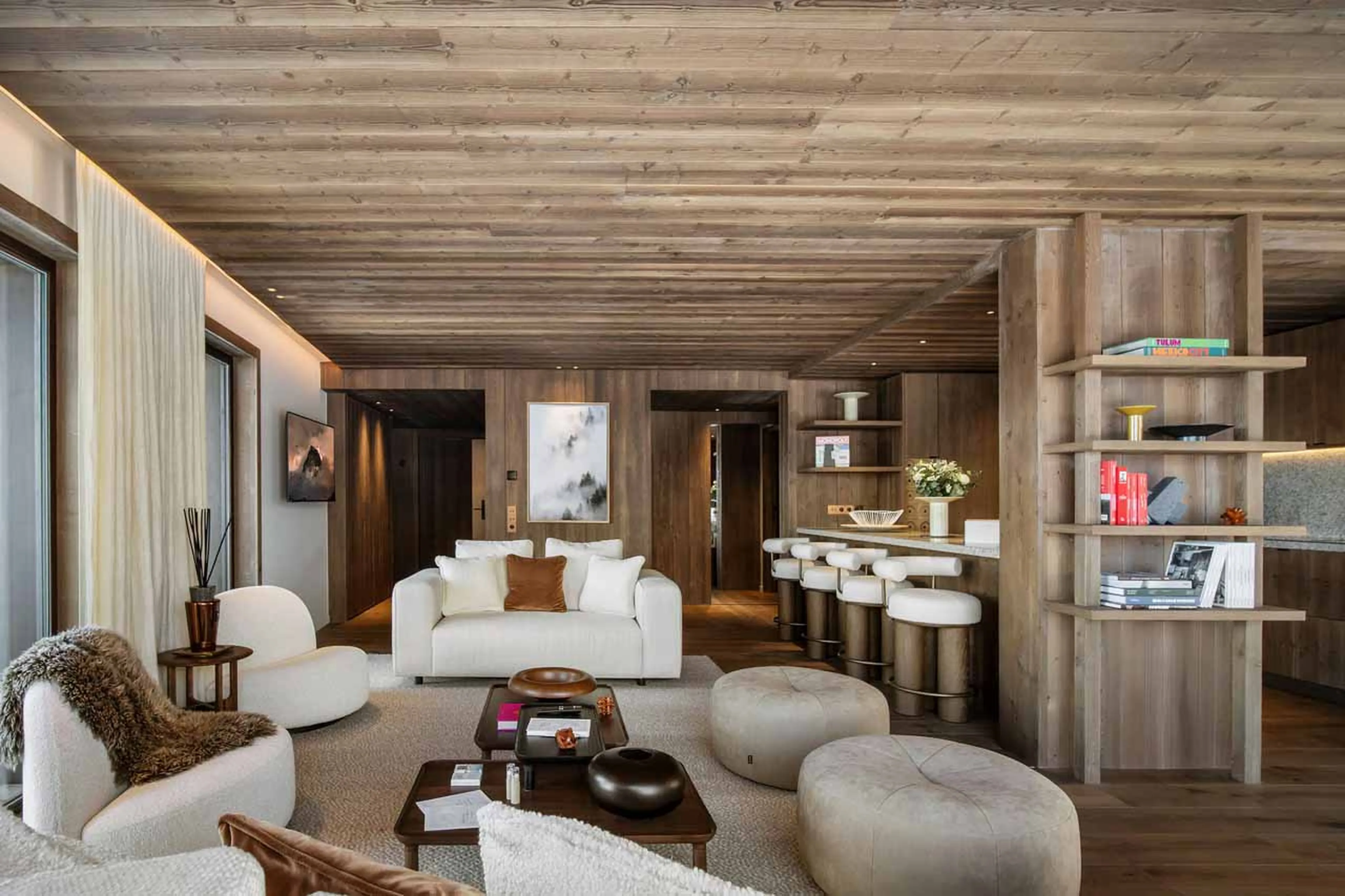 Sofas and armchairs at Atmosphere Apartment 901 in Courchevel 1850