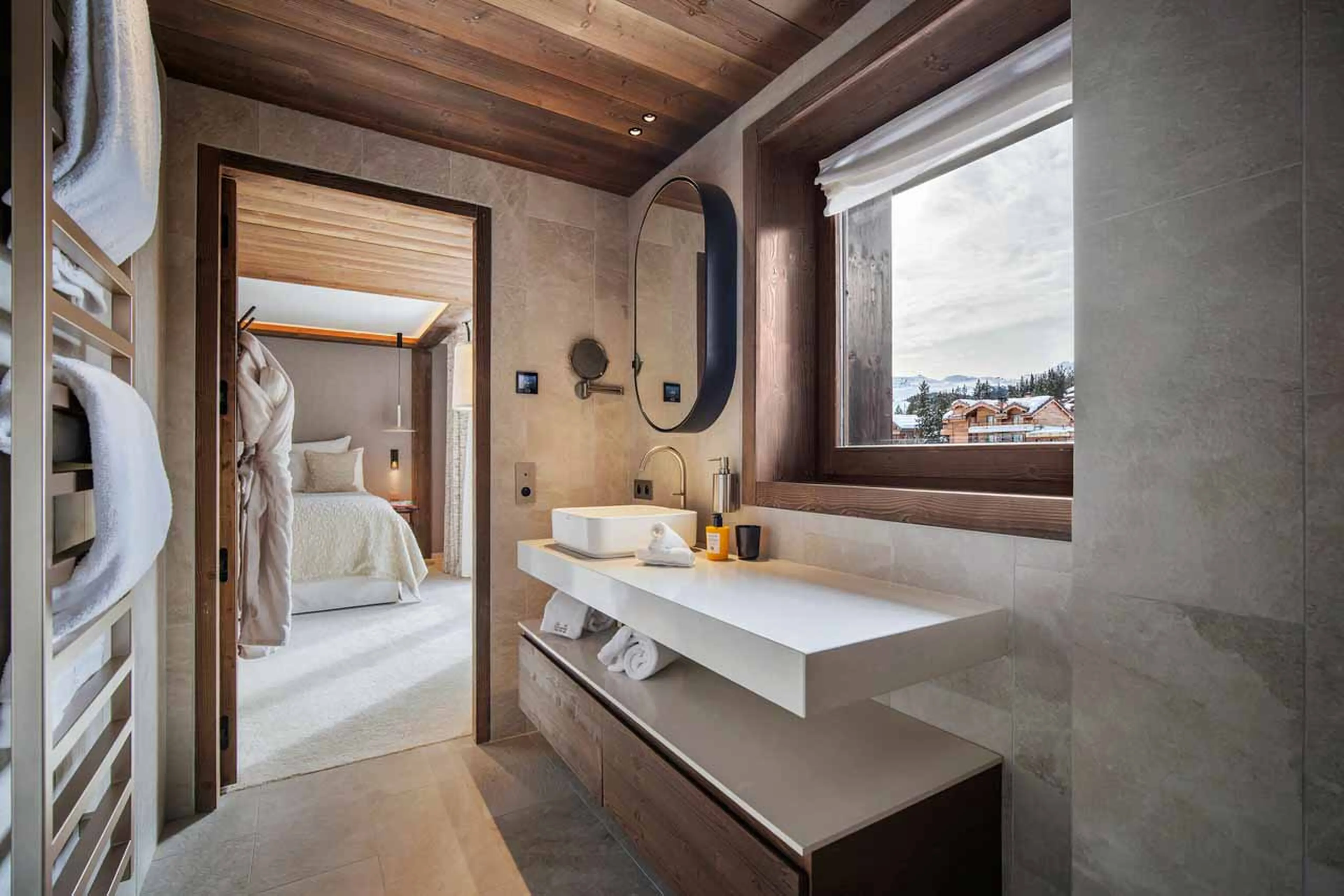 En-suite shower room in Atmosphere Apartment 902, Courchevel 1850