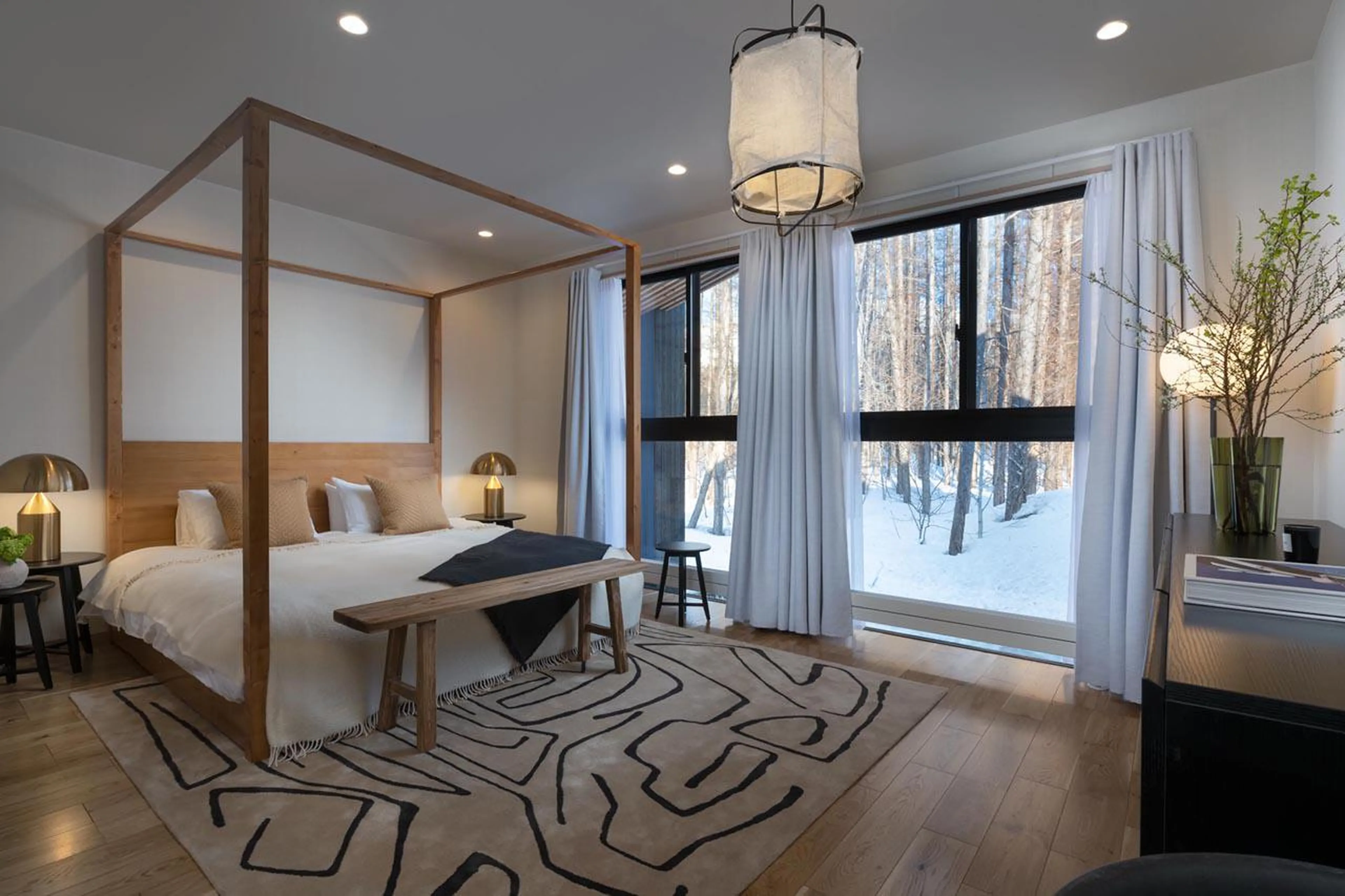 Bedroom 2 balcony at Awayuki Villa in Niseko