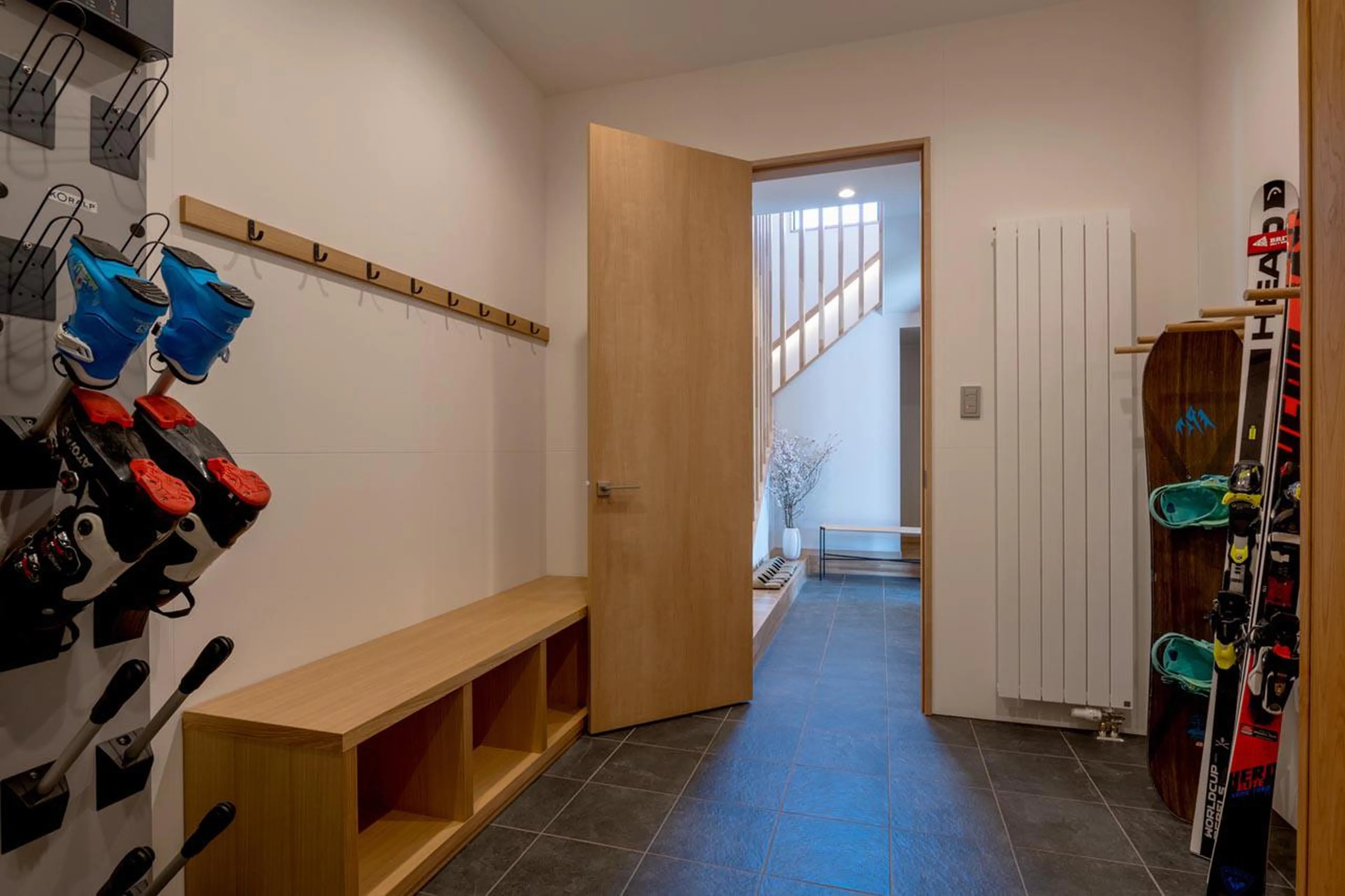 Ski room at Awayuki Villa in Niseko