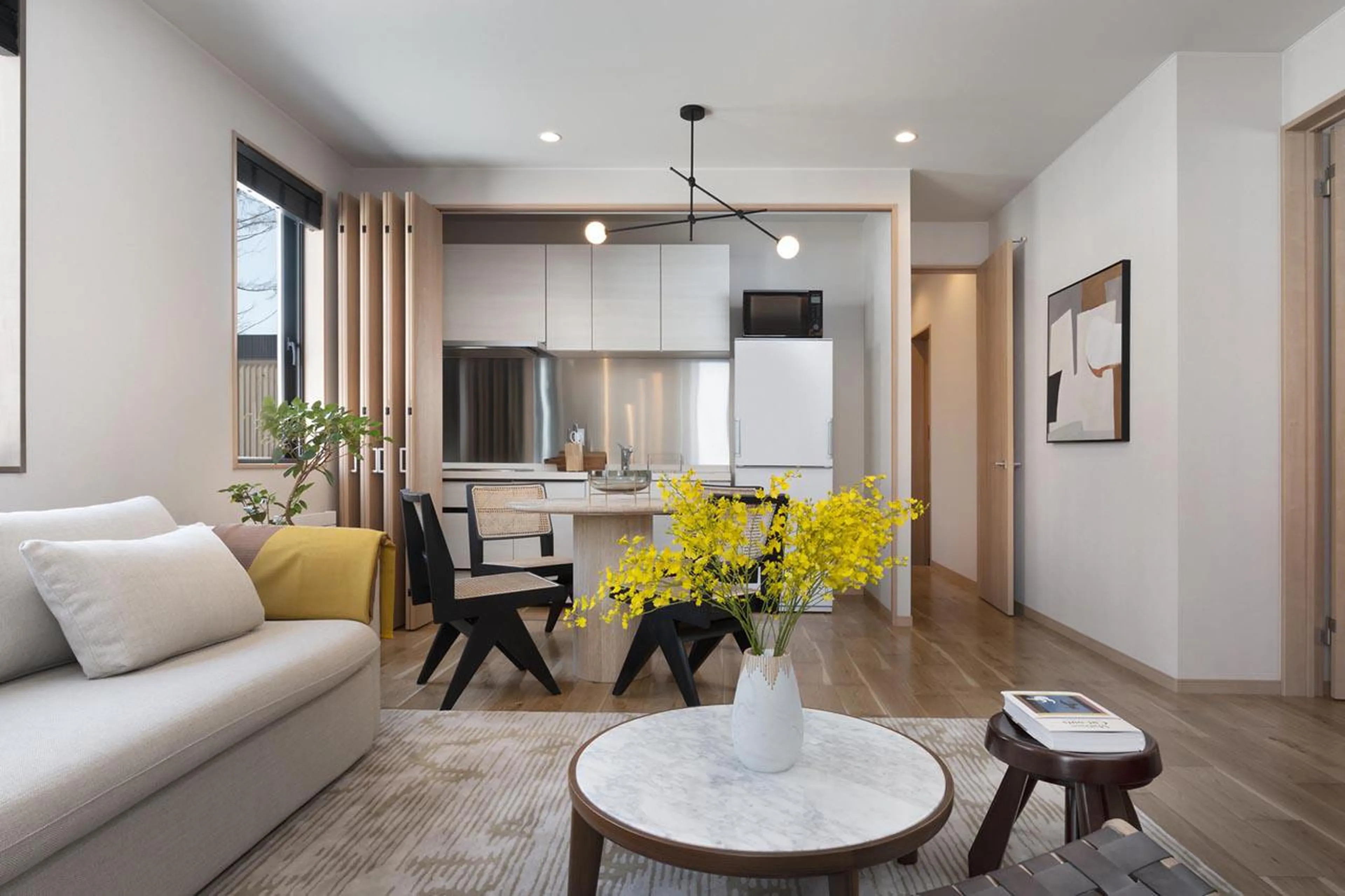 TV room kitchen at Awayuki Villa in Niseko