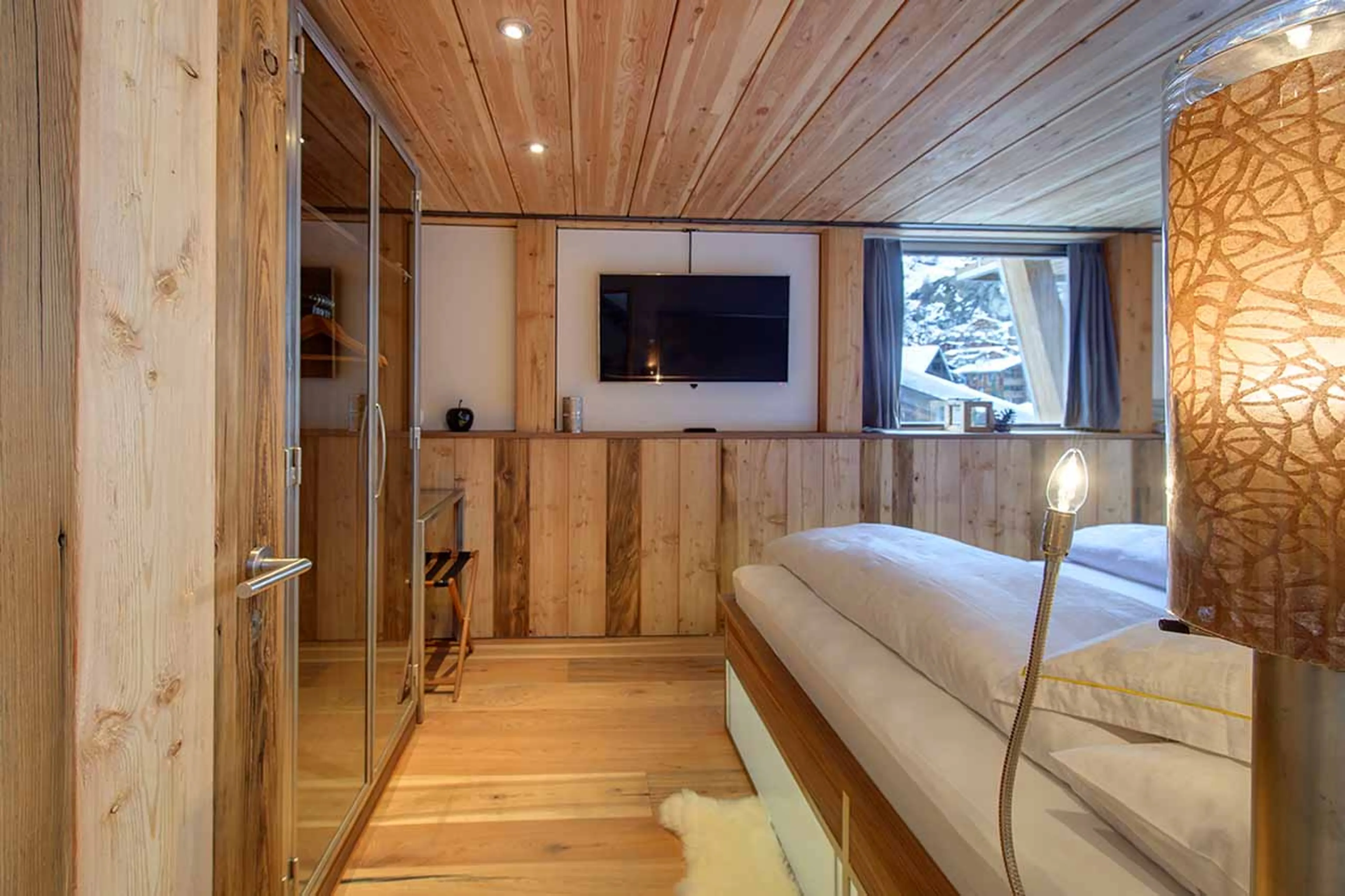 Bedroom two at Backstage Chalet in Zermatt
