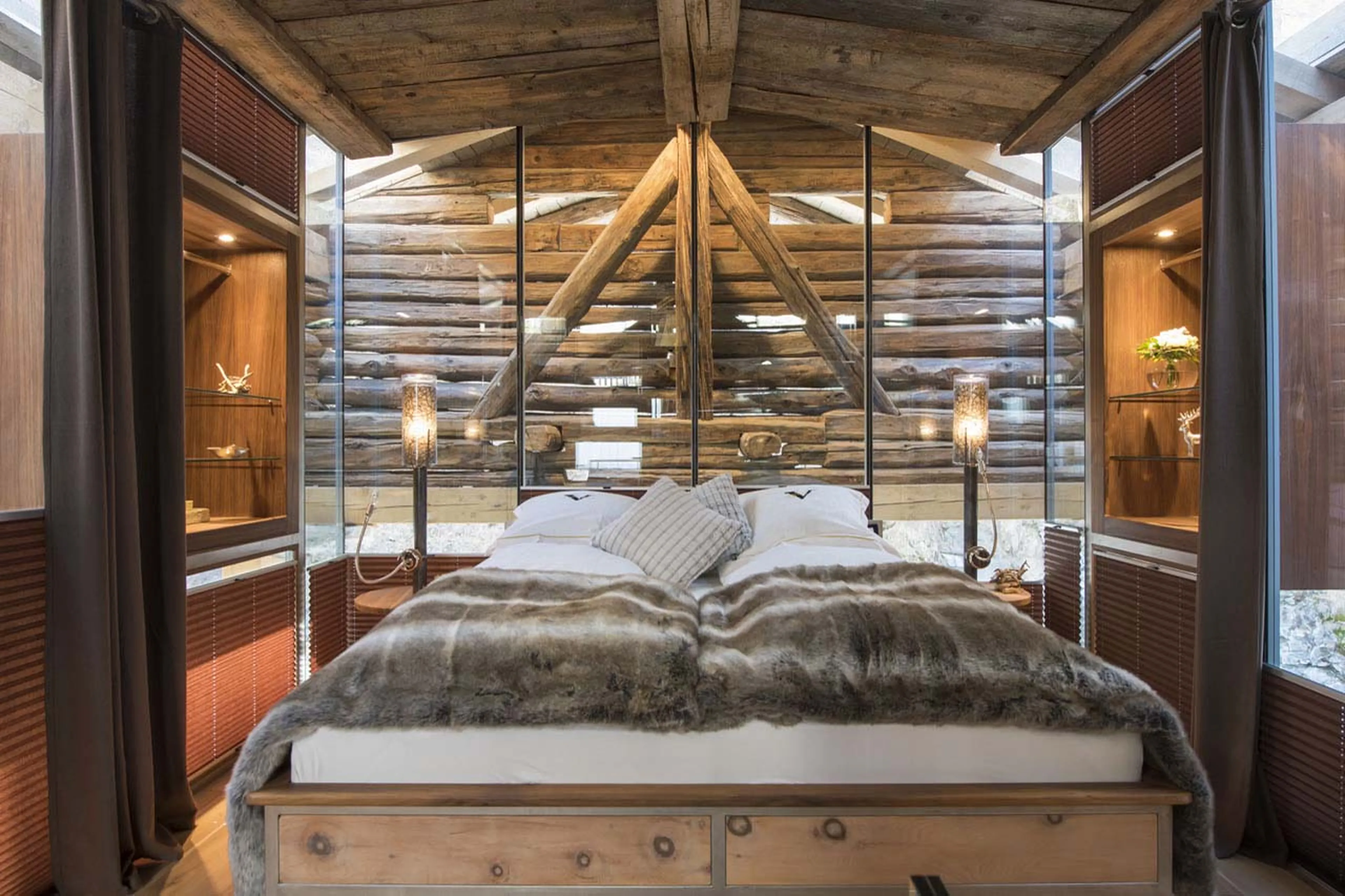 Duplex bedroom at Backstage Luxury Loft in Zermatt