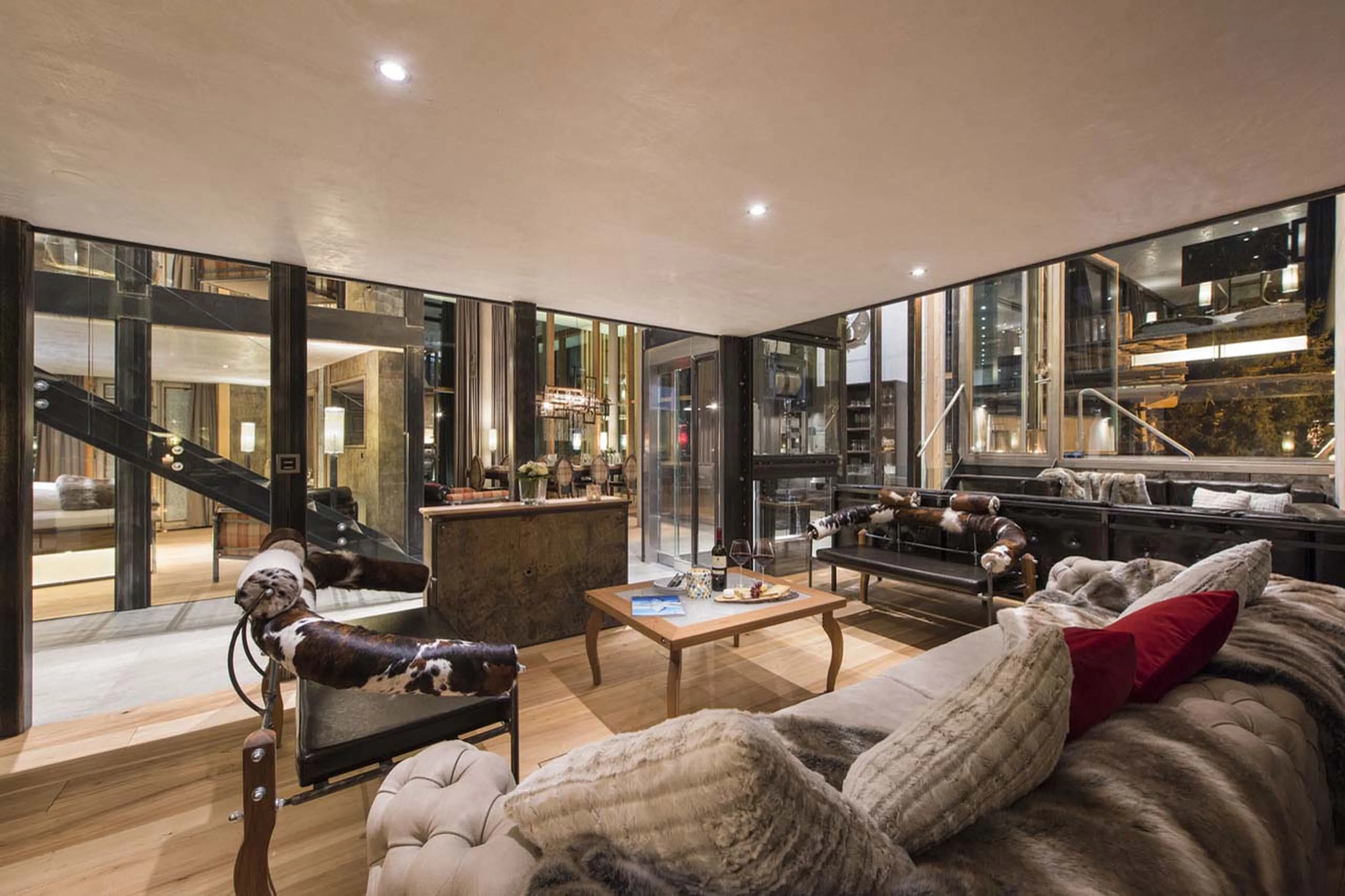 Cosy seating area in Backstage Luxury Loft in Zermatt