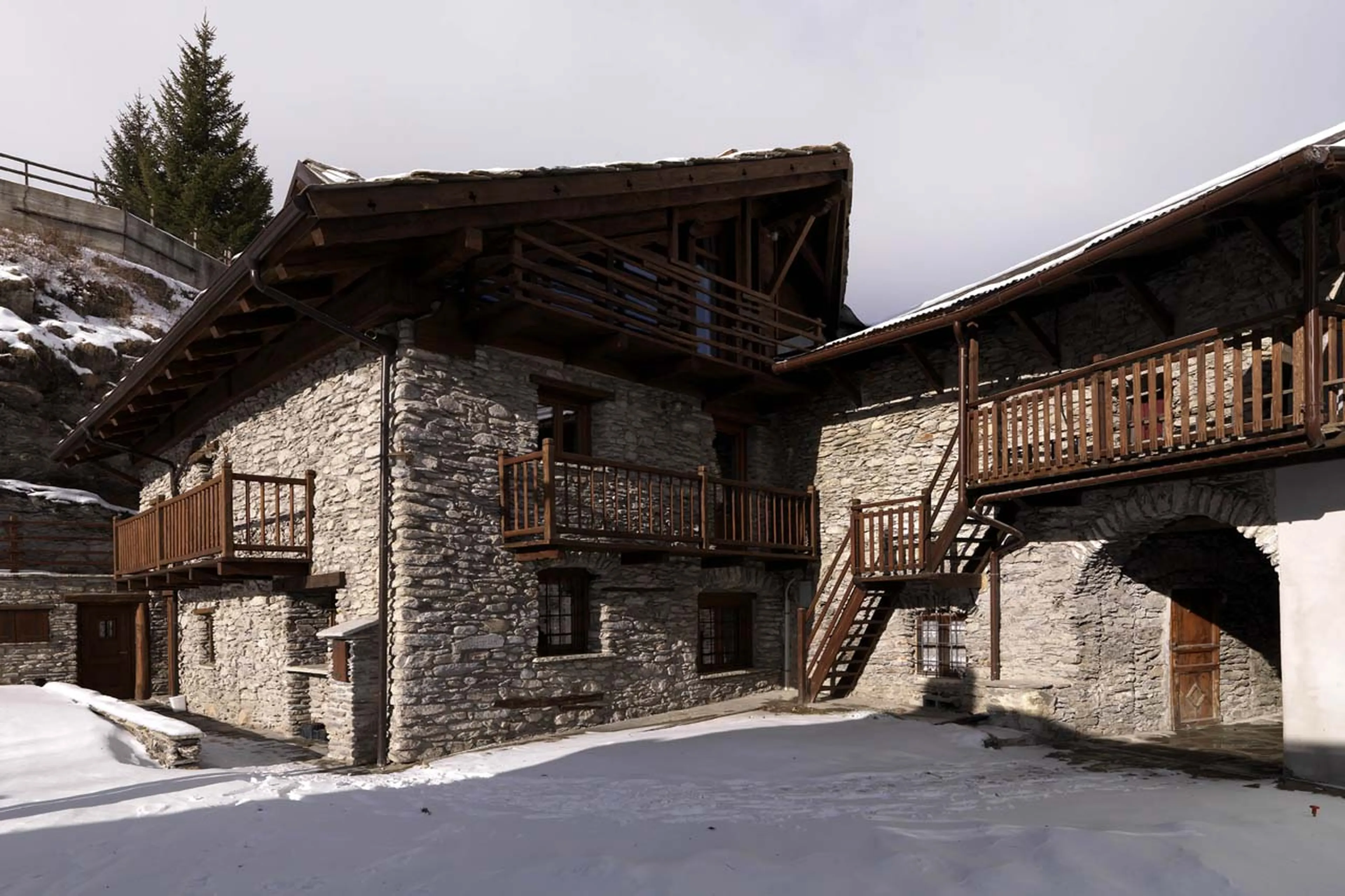 Exterior of Baita 1697 in Piedmont