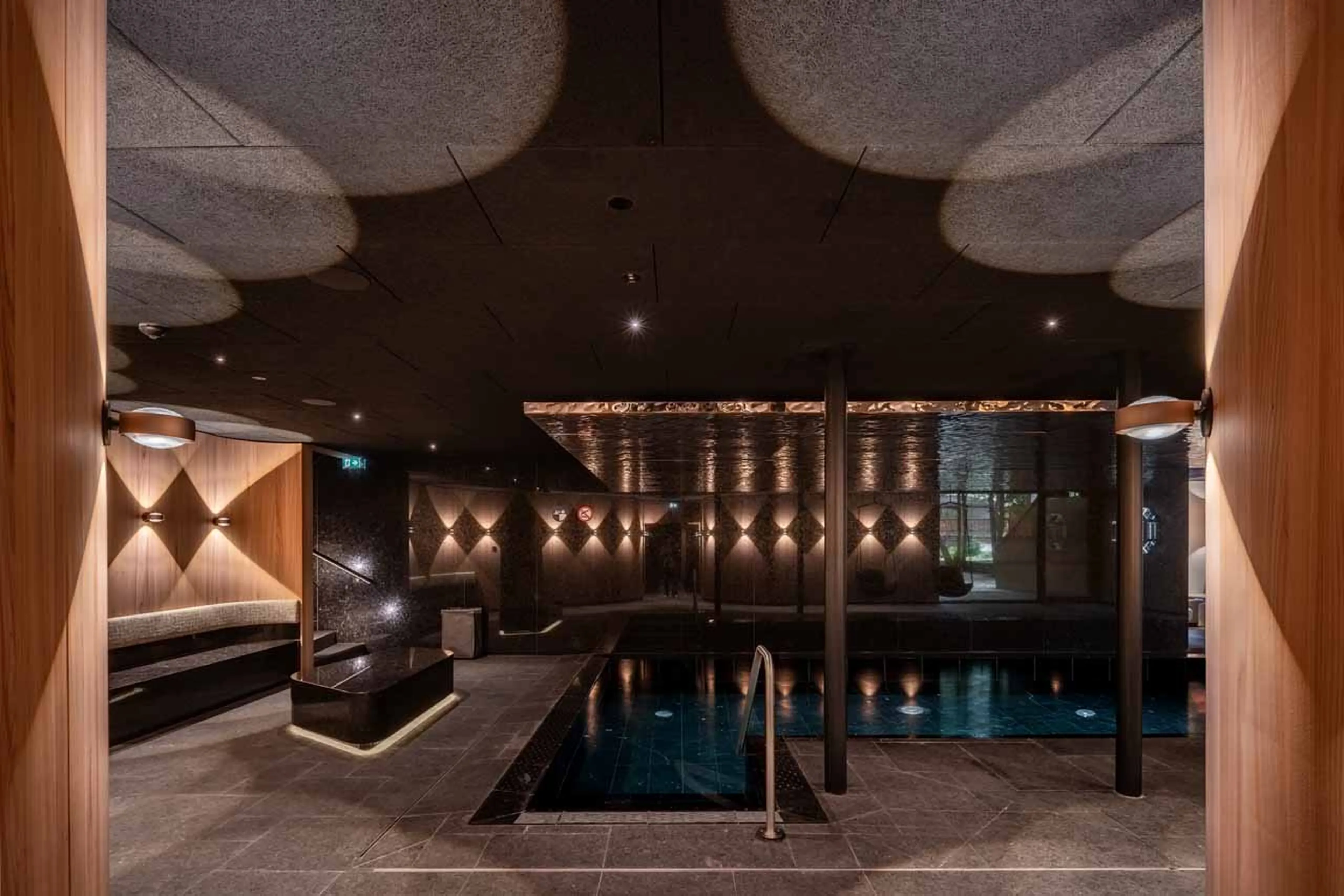 Entrance to shared spa at Balegia Apartment 3 in Lech